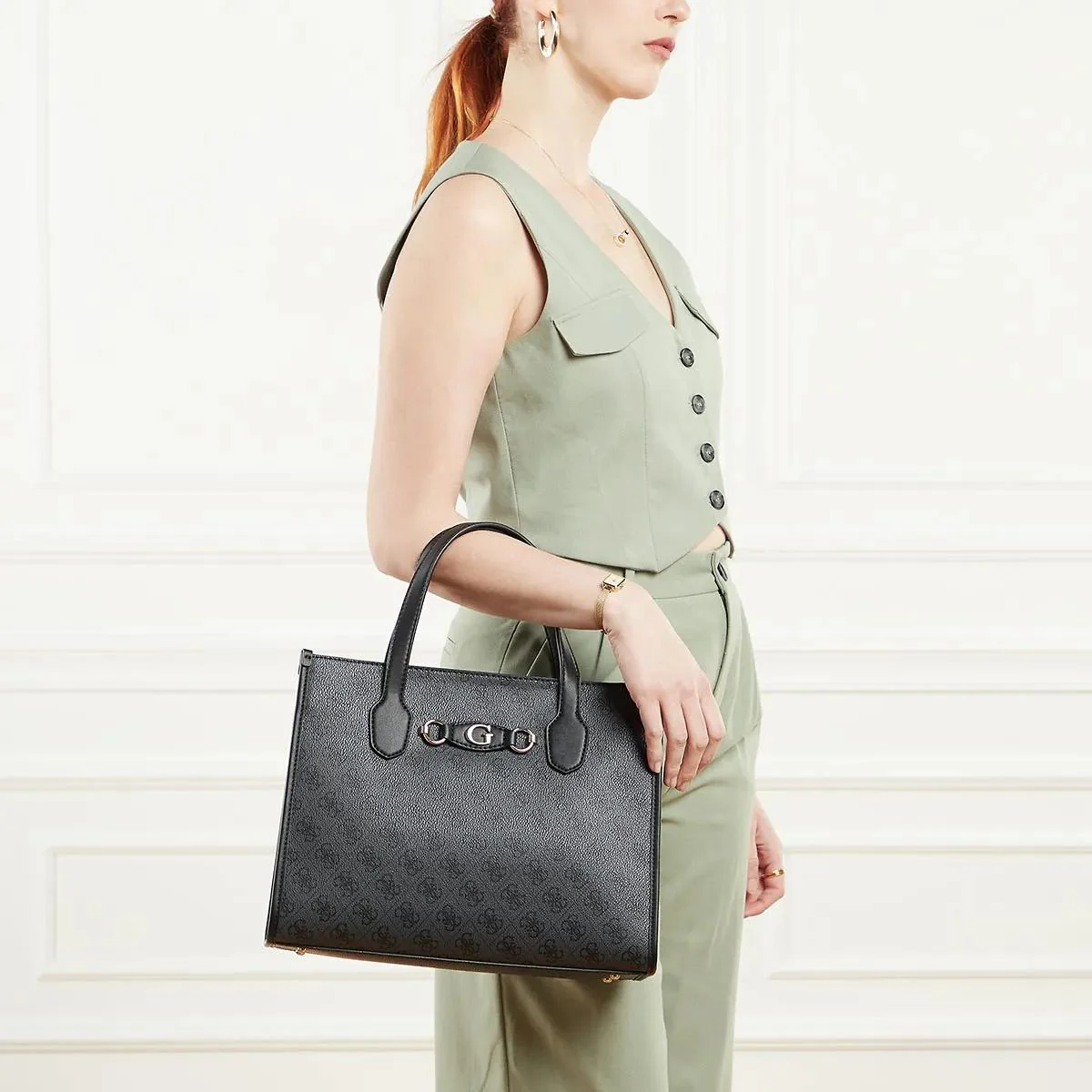 Guess Gray Tote Bag 2001-A0479308 - Image 2