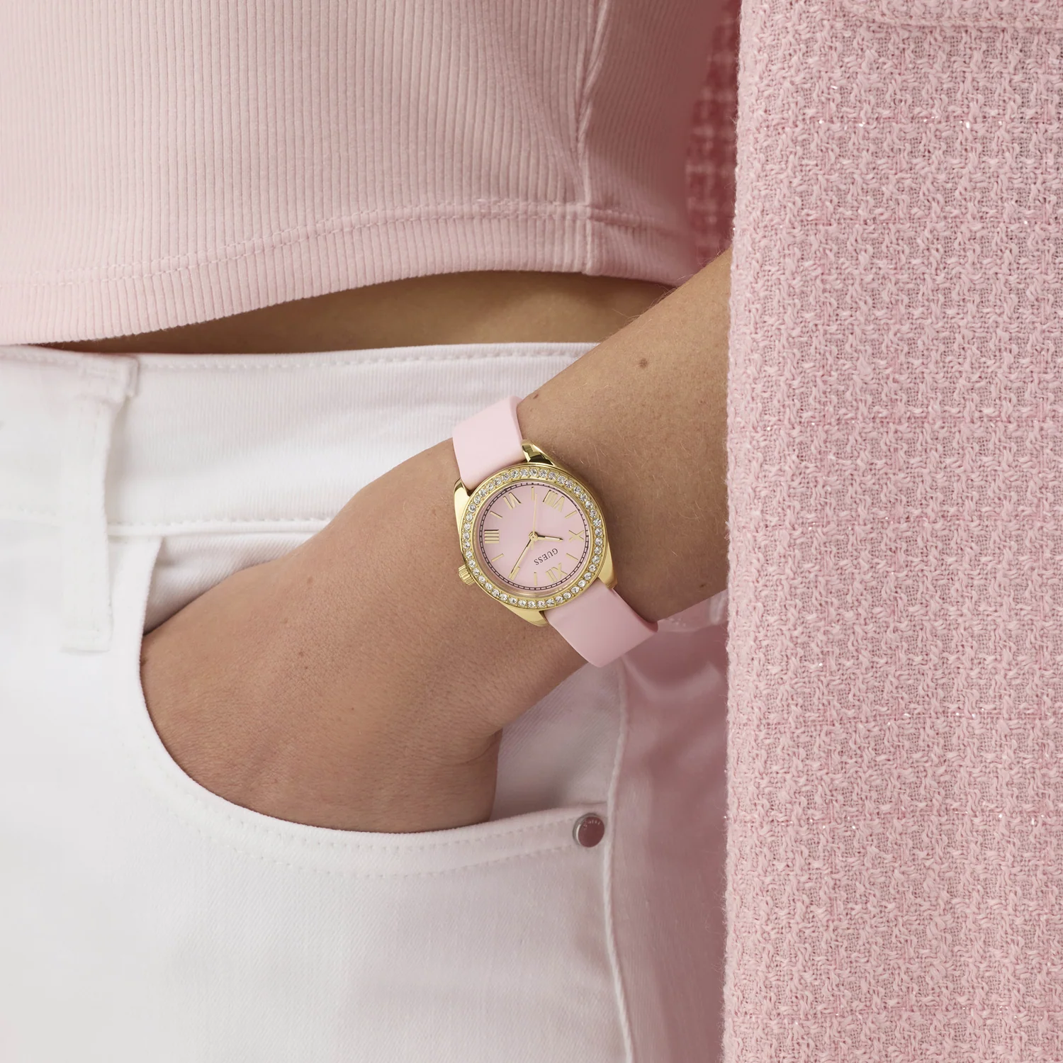 Guess Mini Luna Light Pink Women's Watch GW1000L2 - Image 2