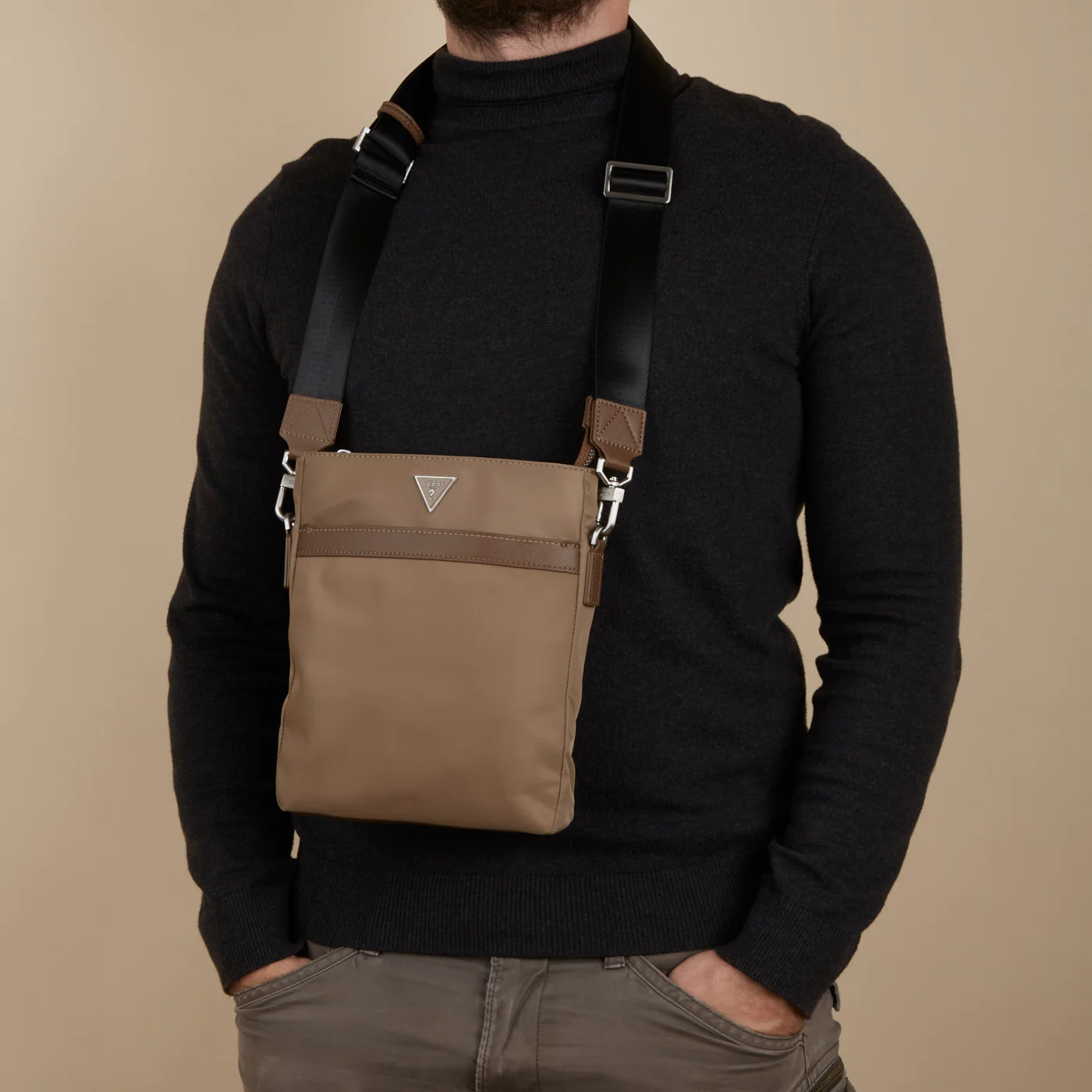 Guess Roma Brown Crossbody Bag HMRONY-P4299-SAN - Image 2