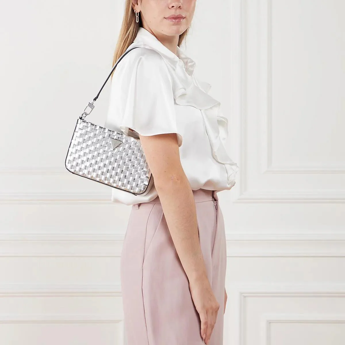Guess Silver Shoulder Bag 2001-A0372544 - Image 2