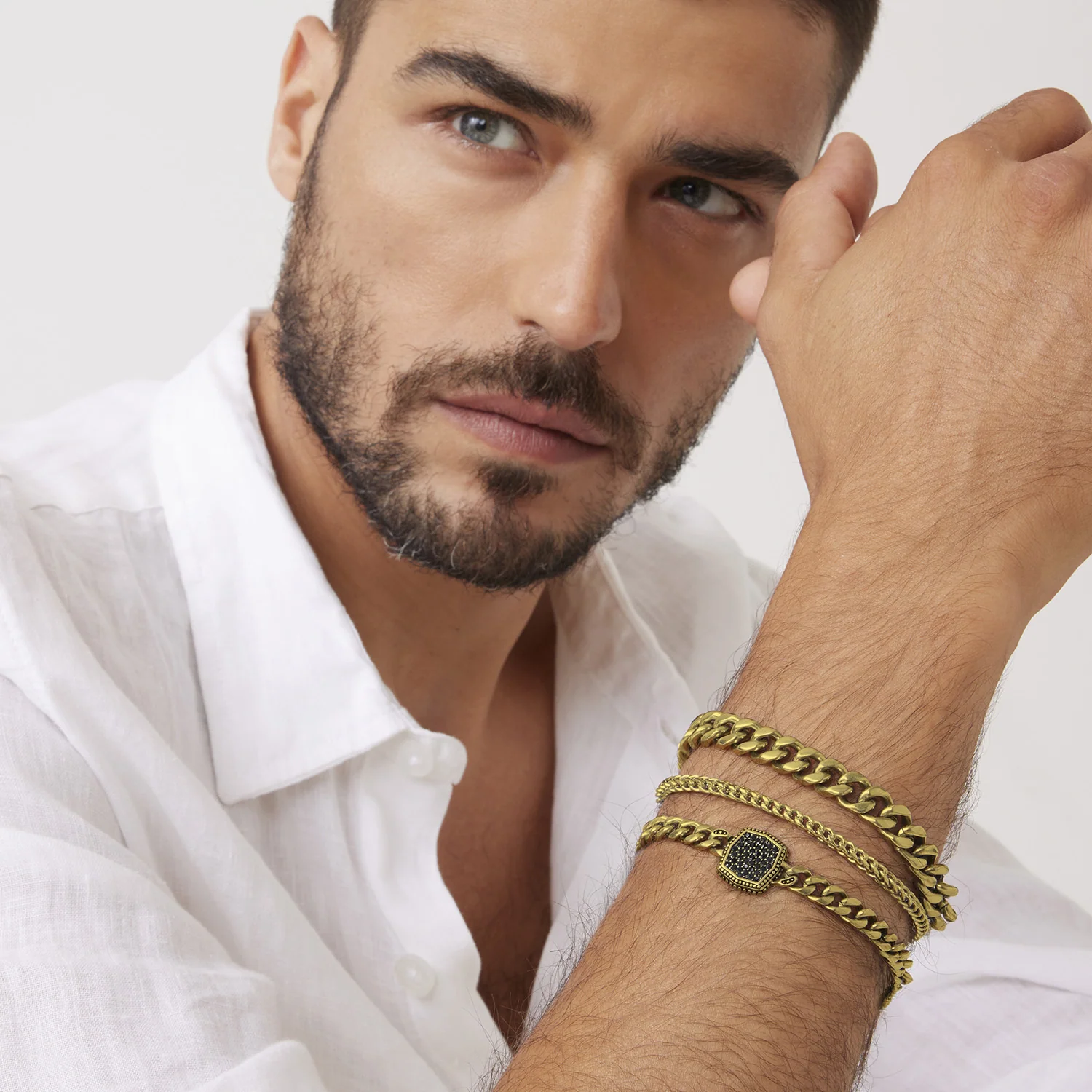 Guess Urban Code Gold-coloured Bracelet With Crystal JUMB06010JWYGS - Image 2