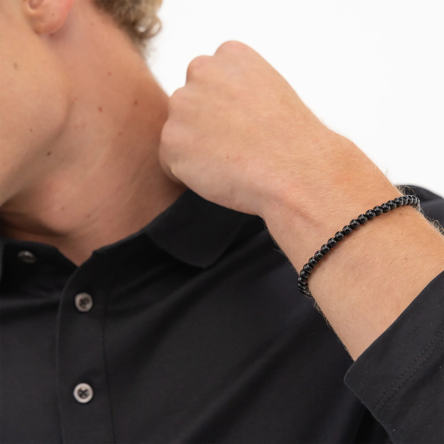 Hugo Boss BOSS Black Beaded Gemstone Bracelet HBJ1580789M - Image 2