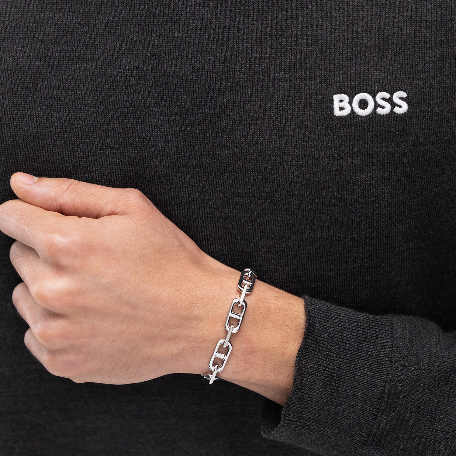 Hugo Boss BOSS Silver Chain Bracelet HBJ1580727M - Image 2