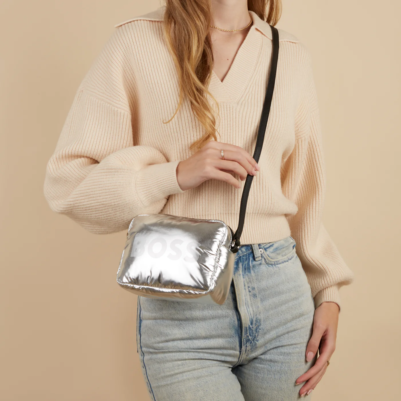 Hugo Boss BOSS Silver Crossbody Bag 50504214-040 - Image 2