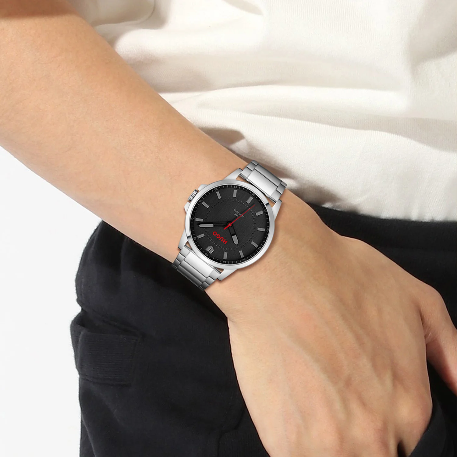 Hugo Boss HUGO #FIRST Zwart Heren Horloge 2002-HU1530246 - Image 3