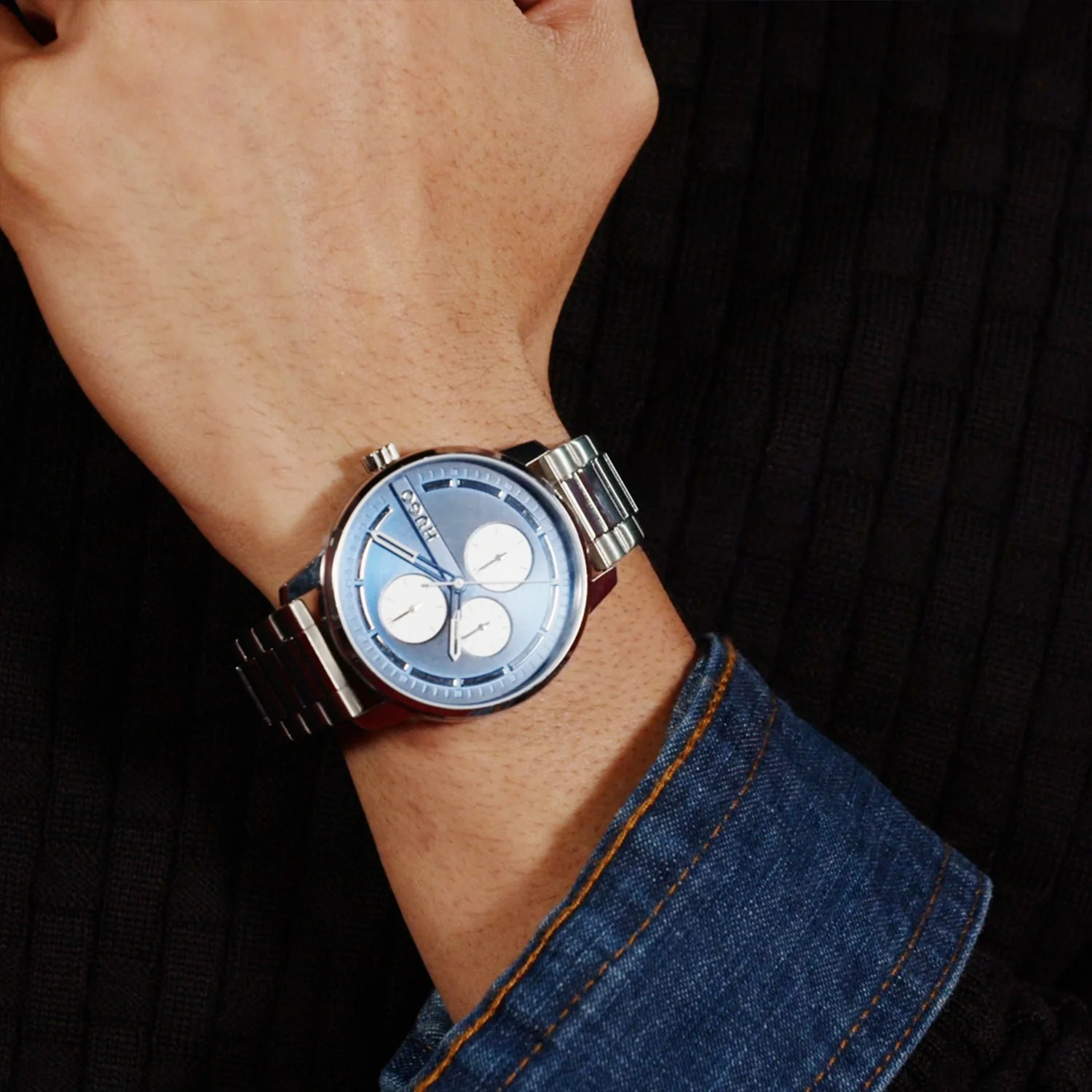 Hugo Boss HUGO #STAMP MULTI Blauw Heren Horloge 2002-HU1530386 - Image 4