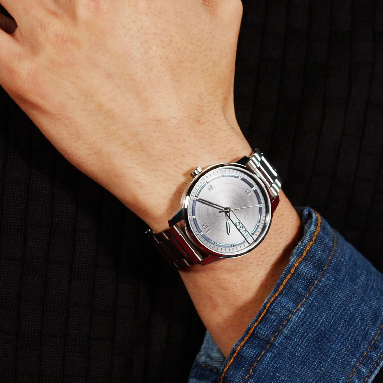 Hugo Boss HUGO #STAMP Zwart Heren Horloge 2002-HU1530364 - Image 4