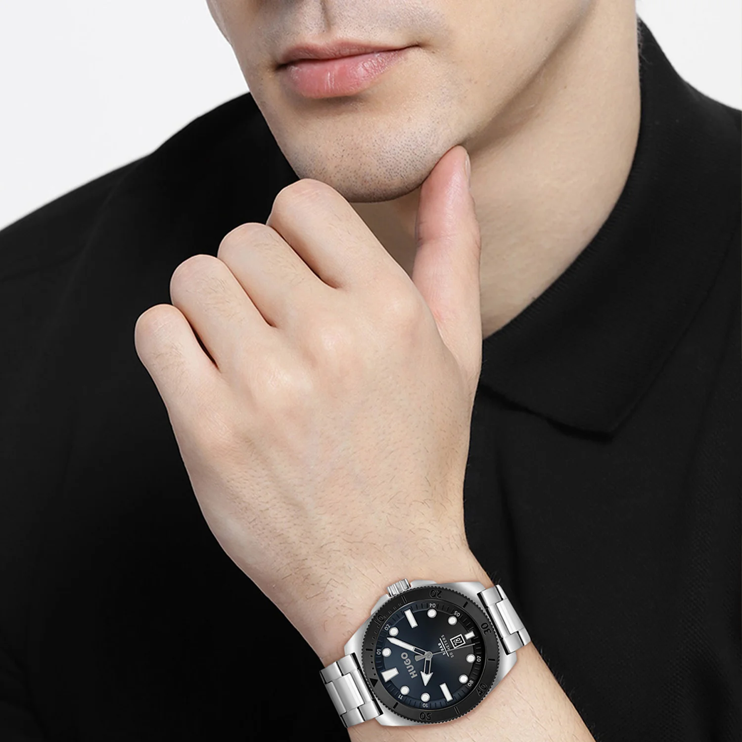 Hugo Boss HUGO #VISIT Blauw Heren Horloge 2002-HU1530305 - Image 4