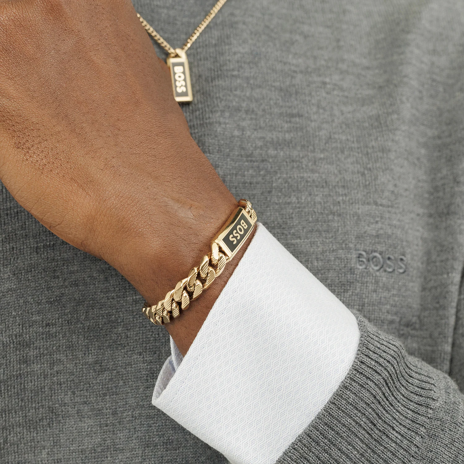Hugo Boss Kassy Emblem Gold Coloured Bracelet HBJ1580680M - Image 2