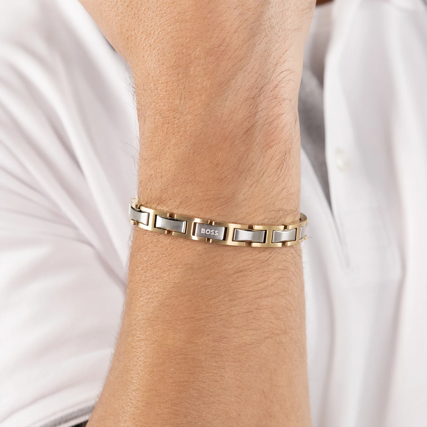 Hugo Boss Stainless Steel Bicolor Men's Chain bracelet HBJ1580793 - Image 2