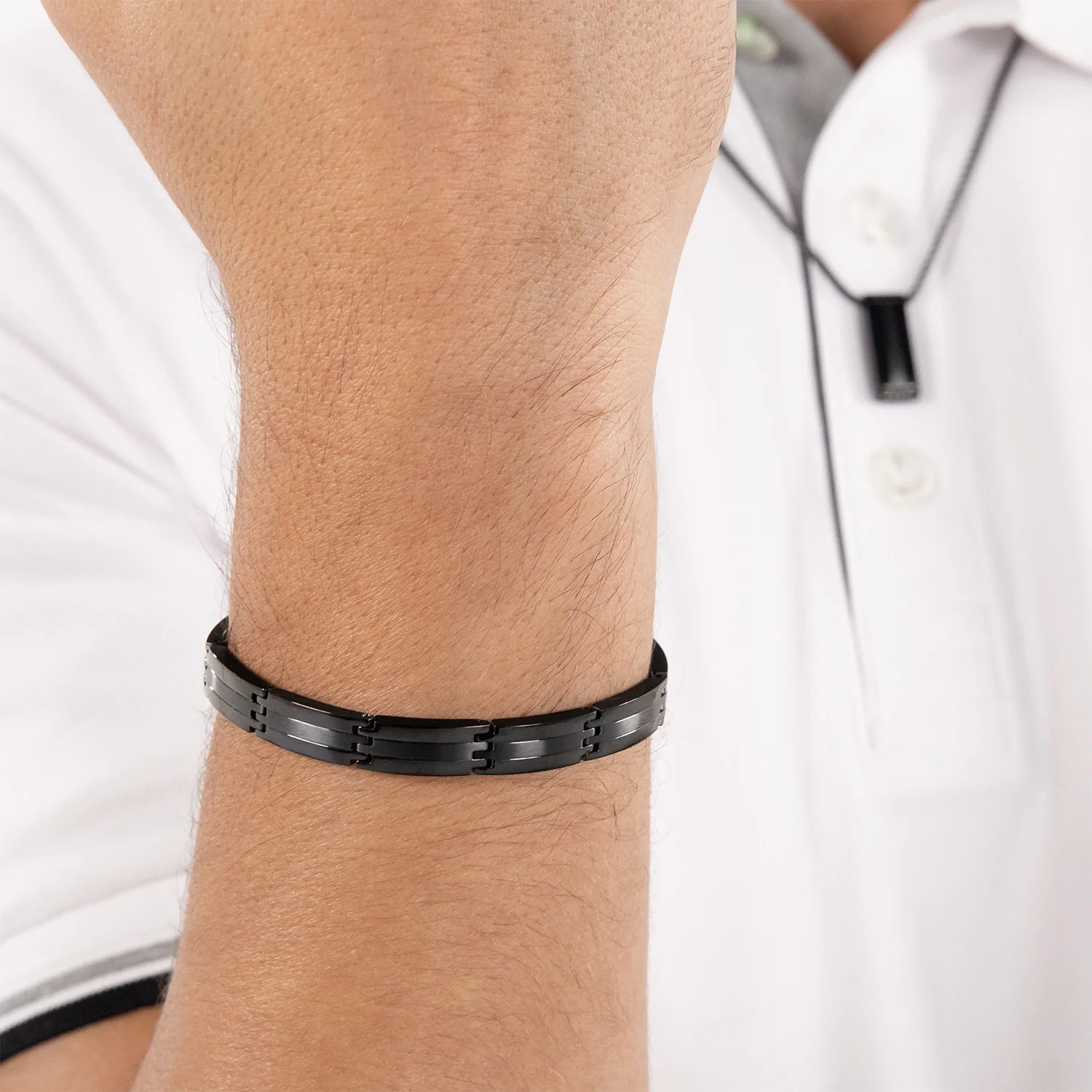 Hugo Boss Stainless Steel Black Men's Chain bracelet HBJ1580804 - Image 2