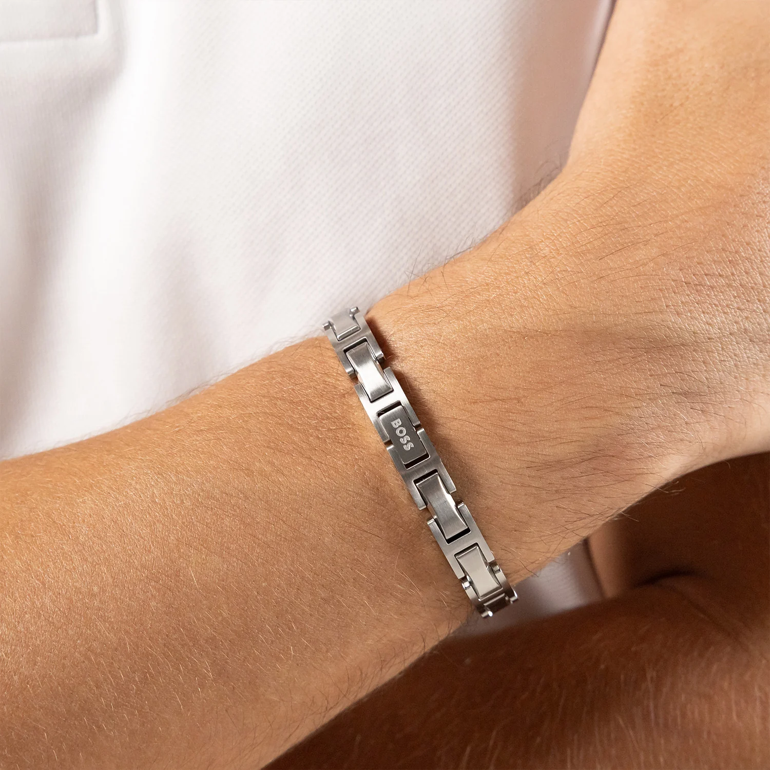 Hugo Boss Stainless Steel Silver Men's Chain bracelet HBJ1580792 - Image 2