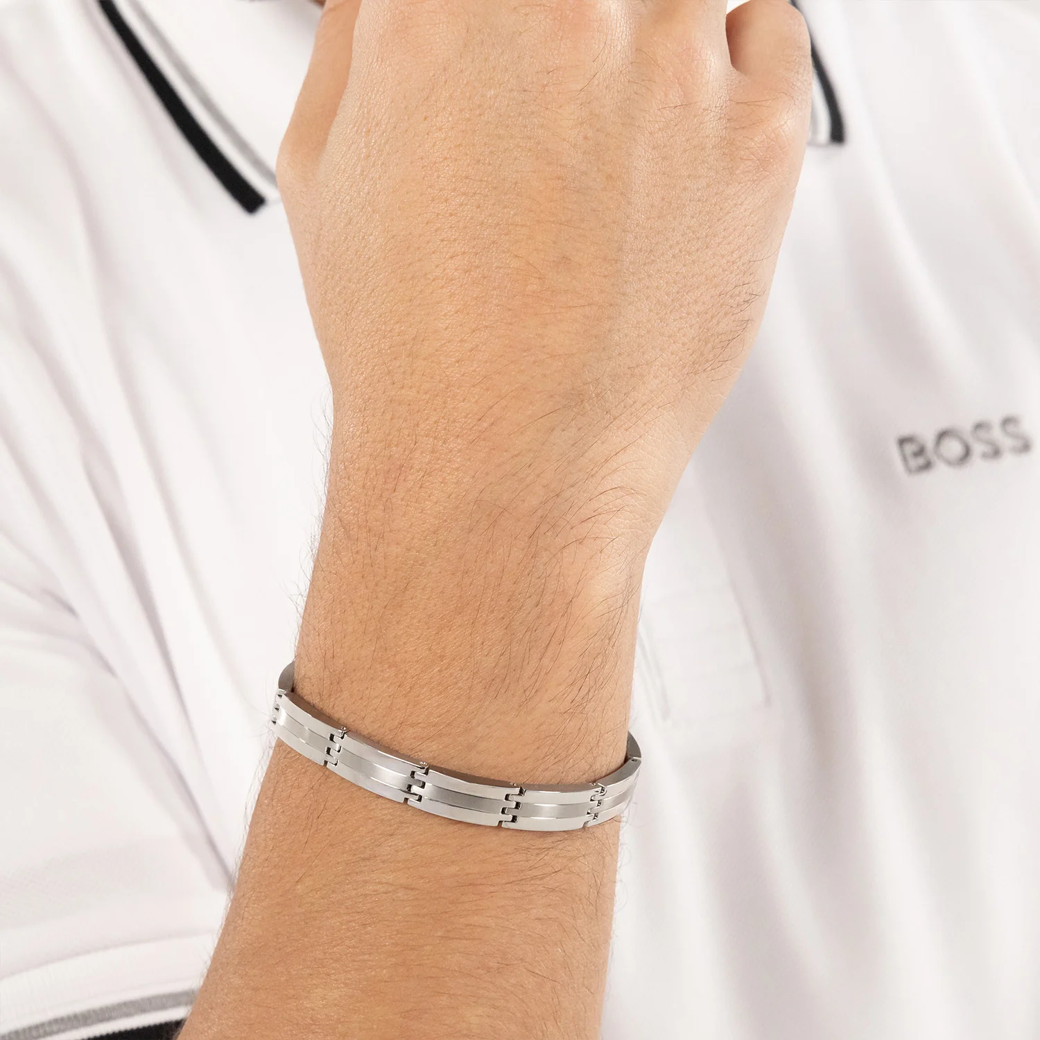 Hugo Boss Stainless Steel Silver Men's Chain bracelet HBJ1580803 - Image 2