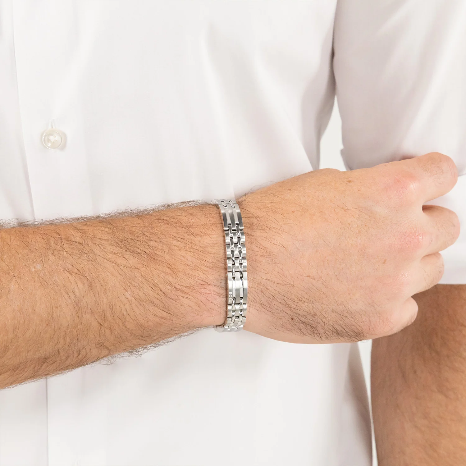 Hugo Boss Stainless Steel Silver Men's Chain bracelet HBJ1580812 - Image 2