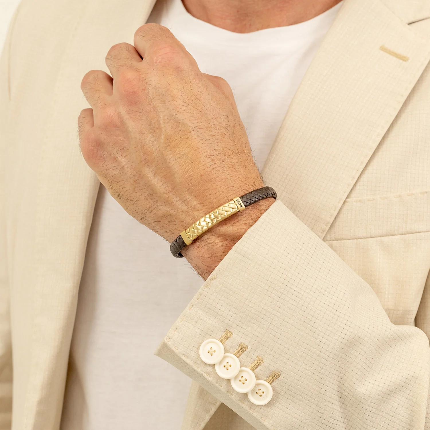 Hugo Boss Tailored Brown Coloured Bracelet HBJ1580675M - Image 2