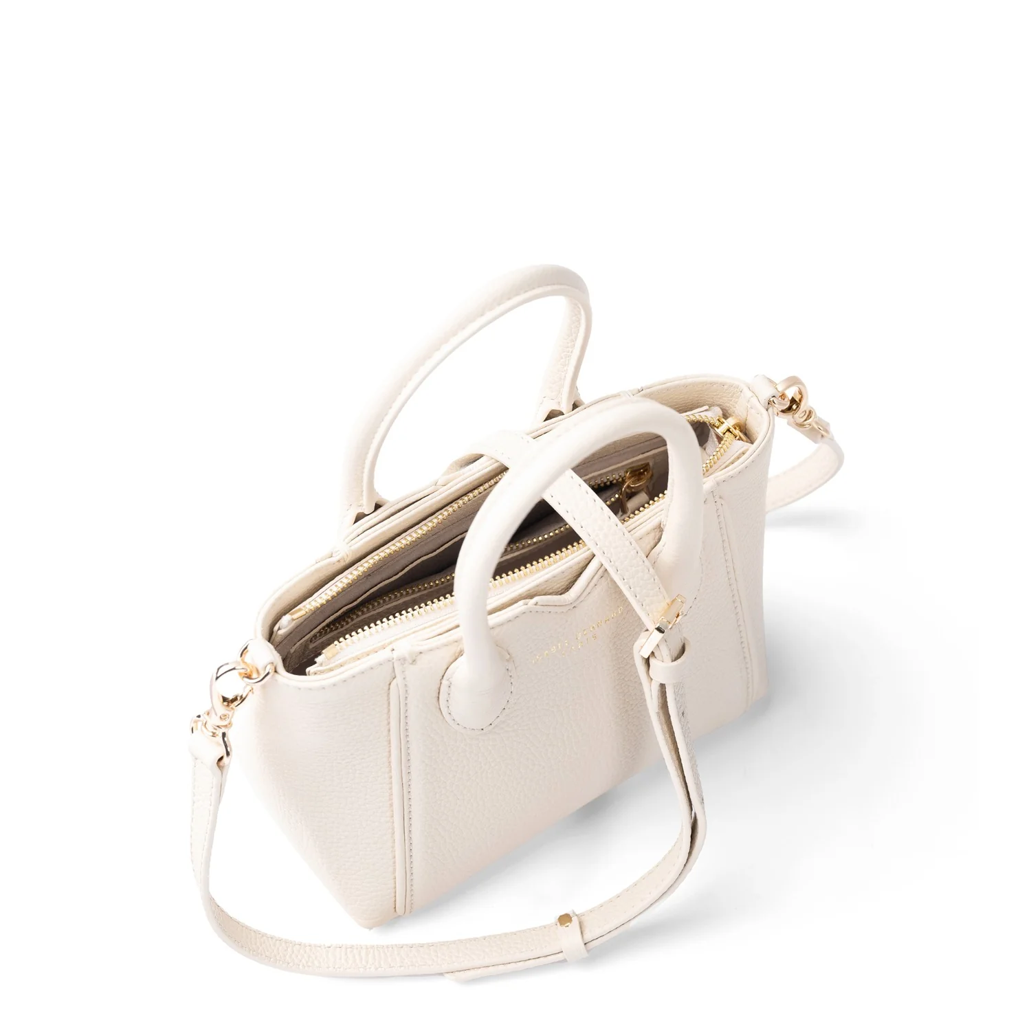 Isabel Bernard Honoré Cloe Mini Cream Calfskin Leather Handbag IB21124-070 - Image 10