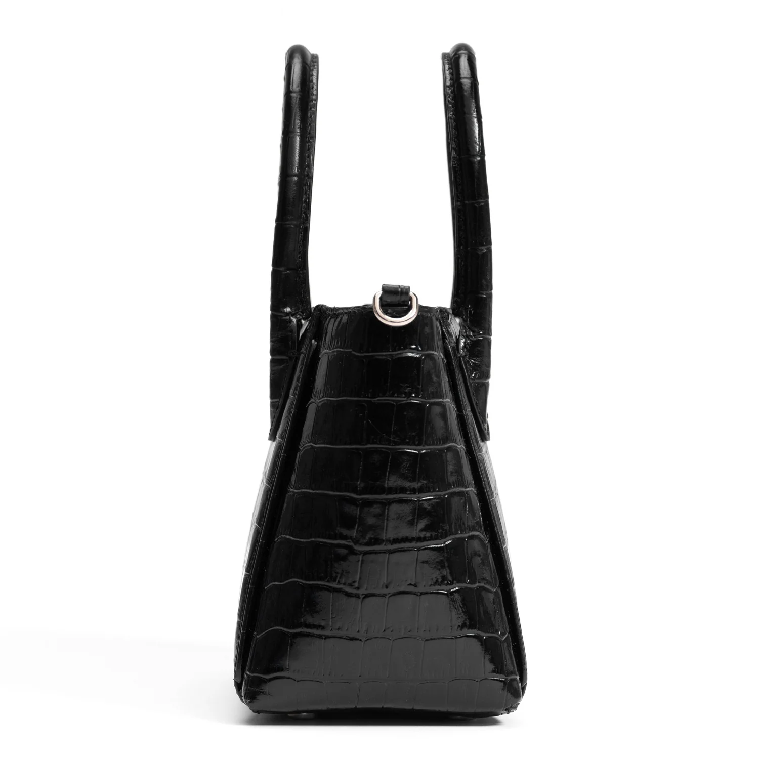Isabel Bernard Honoré Cloe Mini Croco Black Calfskin Leather Handbag IB21124-201 - Image 4