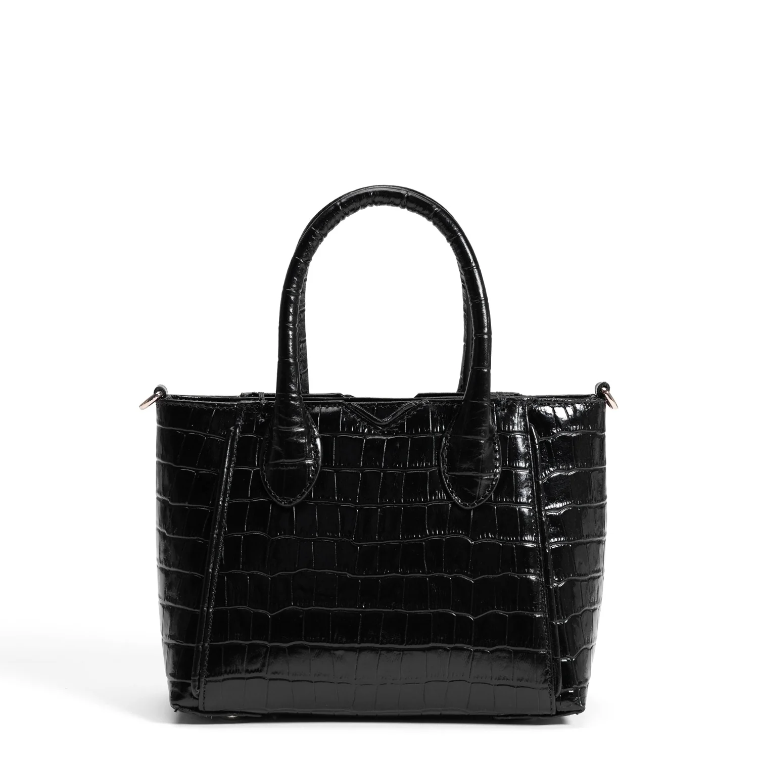 Isabel Bernard Honoré Cloe Mini Croco Black Calfskin Leather Handbag IB21124-201 - Image 5