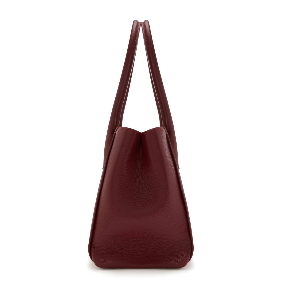 Isabel Bernard Honoré Cloe Midi Bordeaux Calfskin Leather Handbag IB25082-052 - Image 5