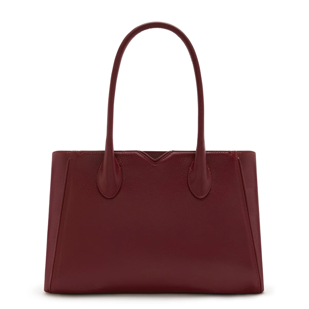 Isabel Bernard Honoré Cloe Midi Bordeaux Calfskin Leather Handbag IB25082-052 - Image 6