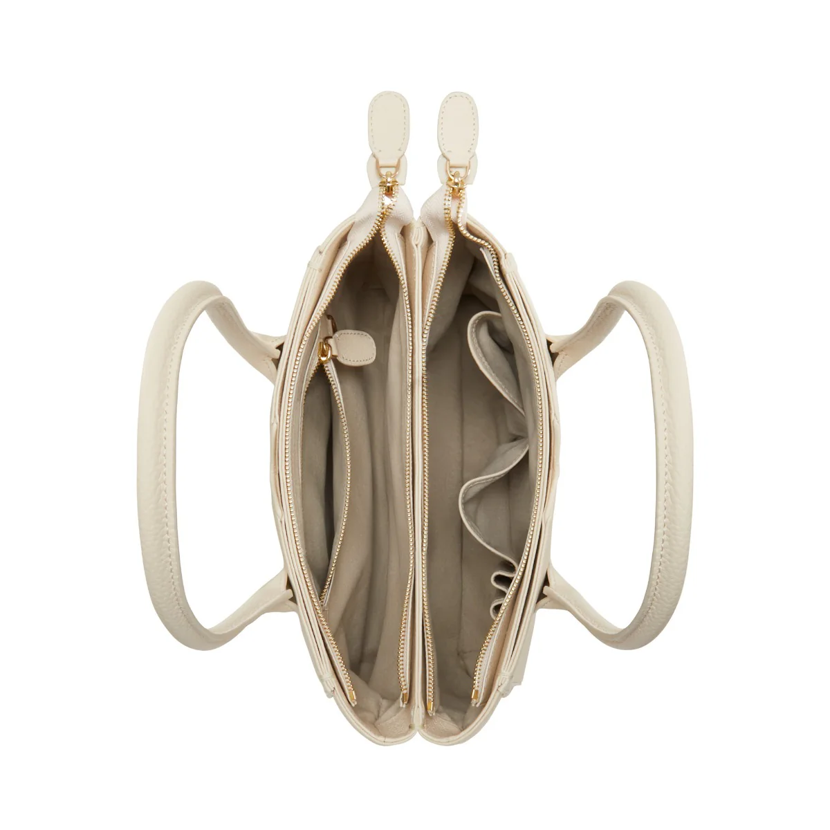 Isabel Bernard Honoré Cloe Midi Crème Kalfsleren Handtas IB25082-070 - Image 7