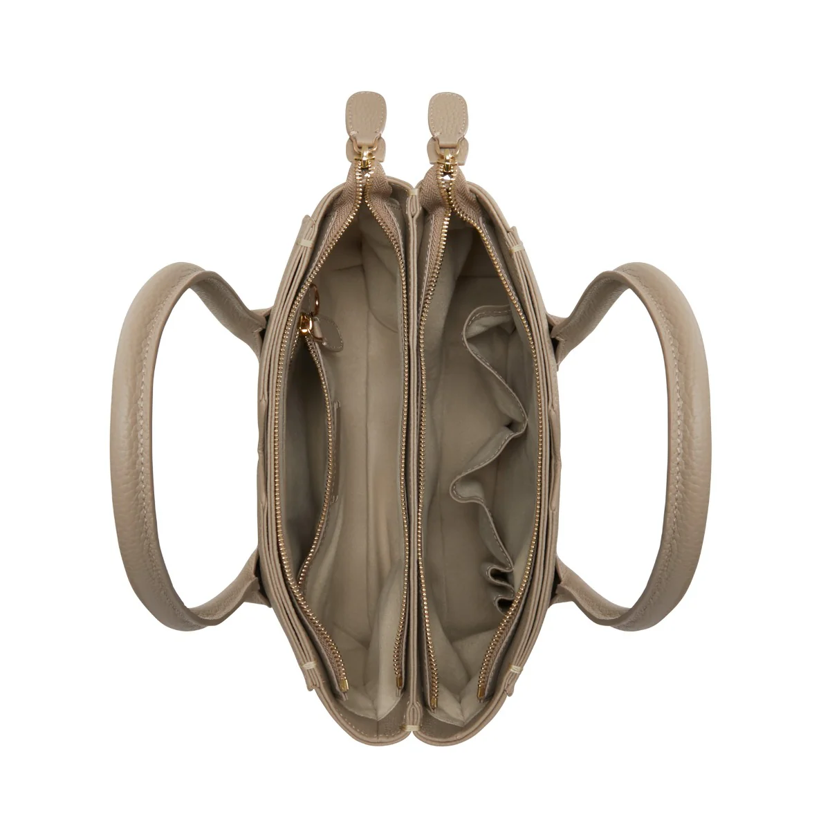 Isabel Bernard Honoré Cloe Midi Taupe Kalfsleren Handtas IB25082-078 - Image 7