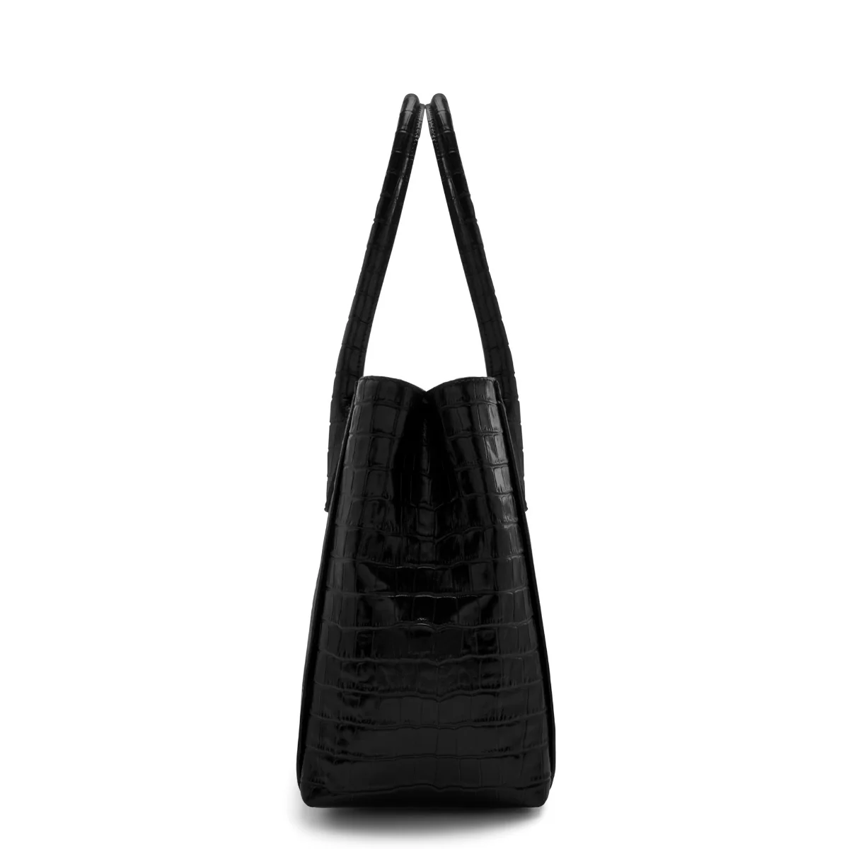 Isabel Bernard Honoré Cloe Midi Croco Zwarte Kalfsleren Handtas IB25082-201 - Image 6