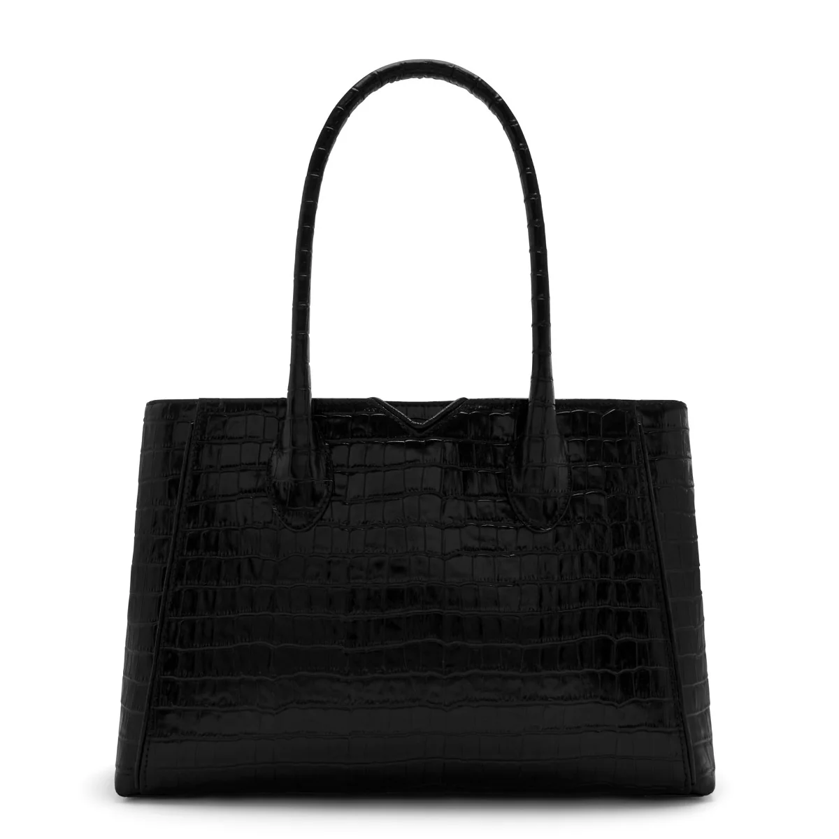 Isabel Bernard Honoré Cloe Midi Croco Zwarte Kalfsleren Handtas IB25082-201 - Image 7