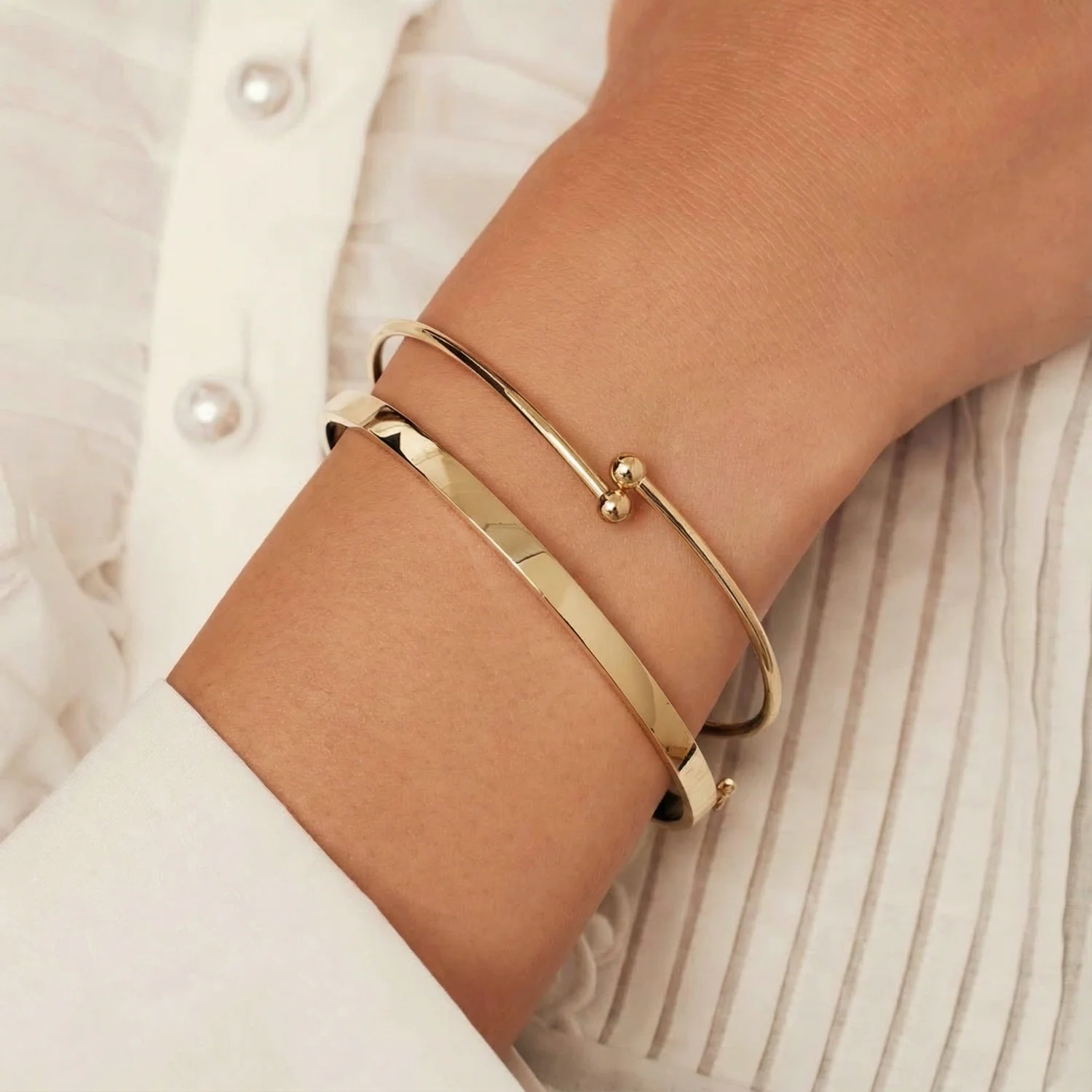 Isabel Bernard Monceau Mirell 14-carat gold bangle IB320135 - Image 2