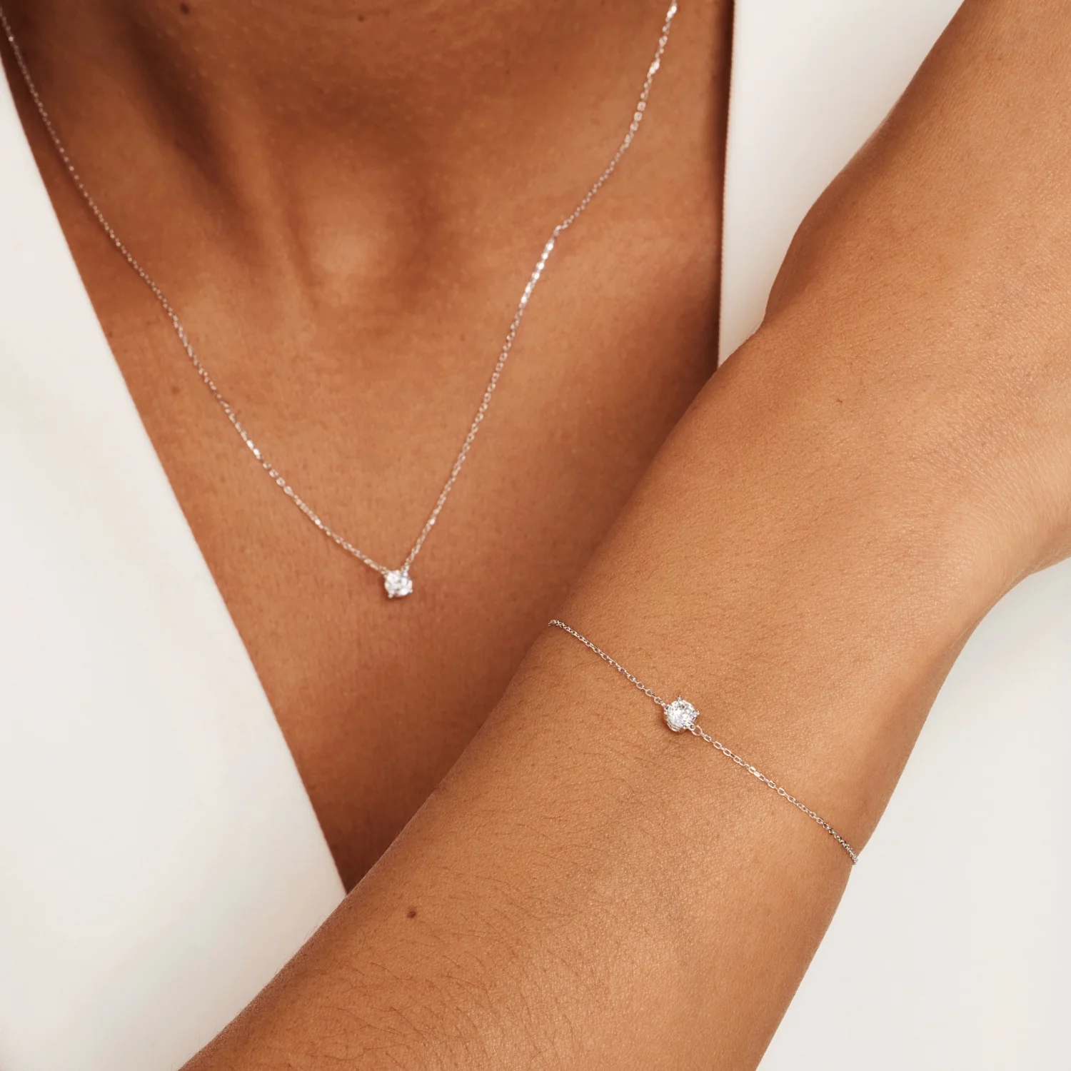 Isabel Bernard Saint Germain Faïs 14 Carat Whitegold Bracelet IB320105 (Length: 16.50-18.50 cm) - Image 3
