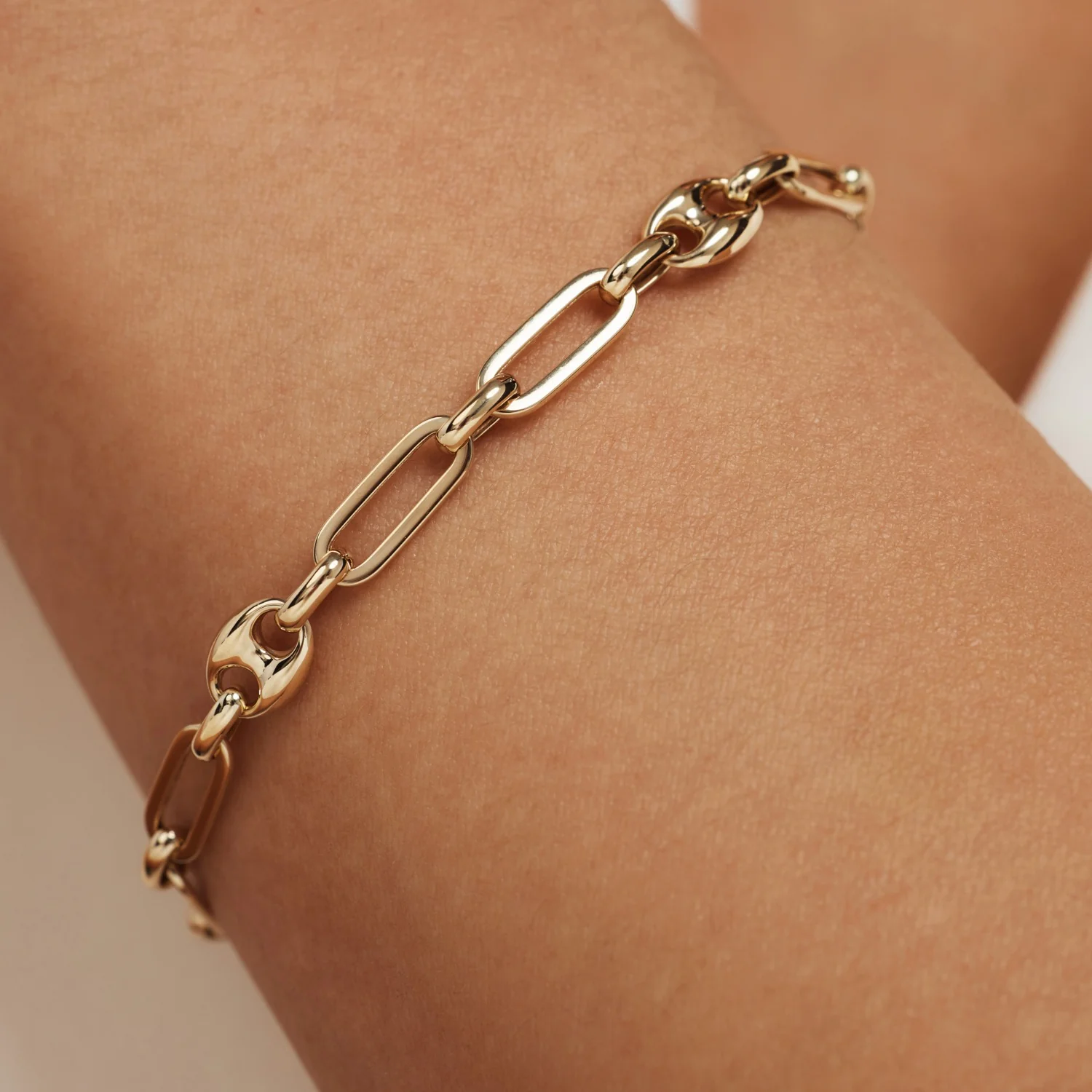 Isabel Bernard Aidee Demie 14 Carat Golden Chain bracelet IB320095 - Image 2