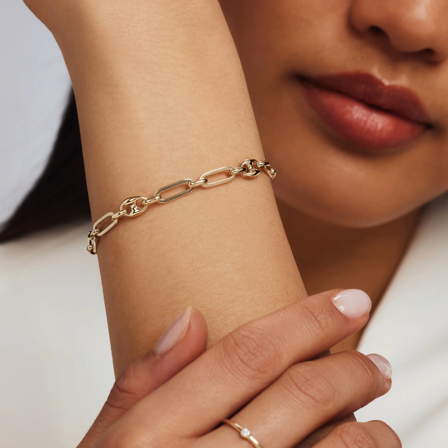 Isabel Bernard Aidee Demie 14 Carat Golden Chain bracelet IB320095 - Image 3