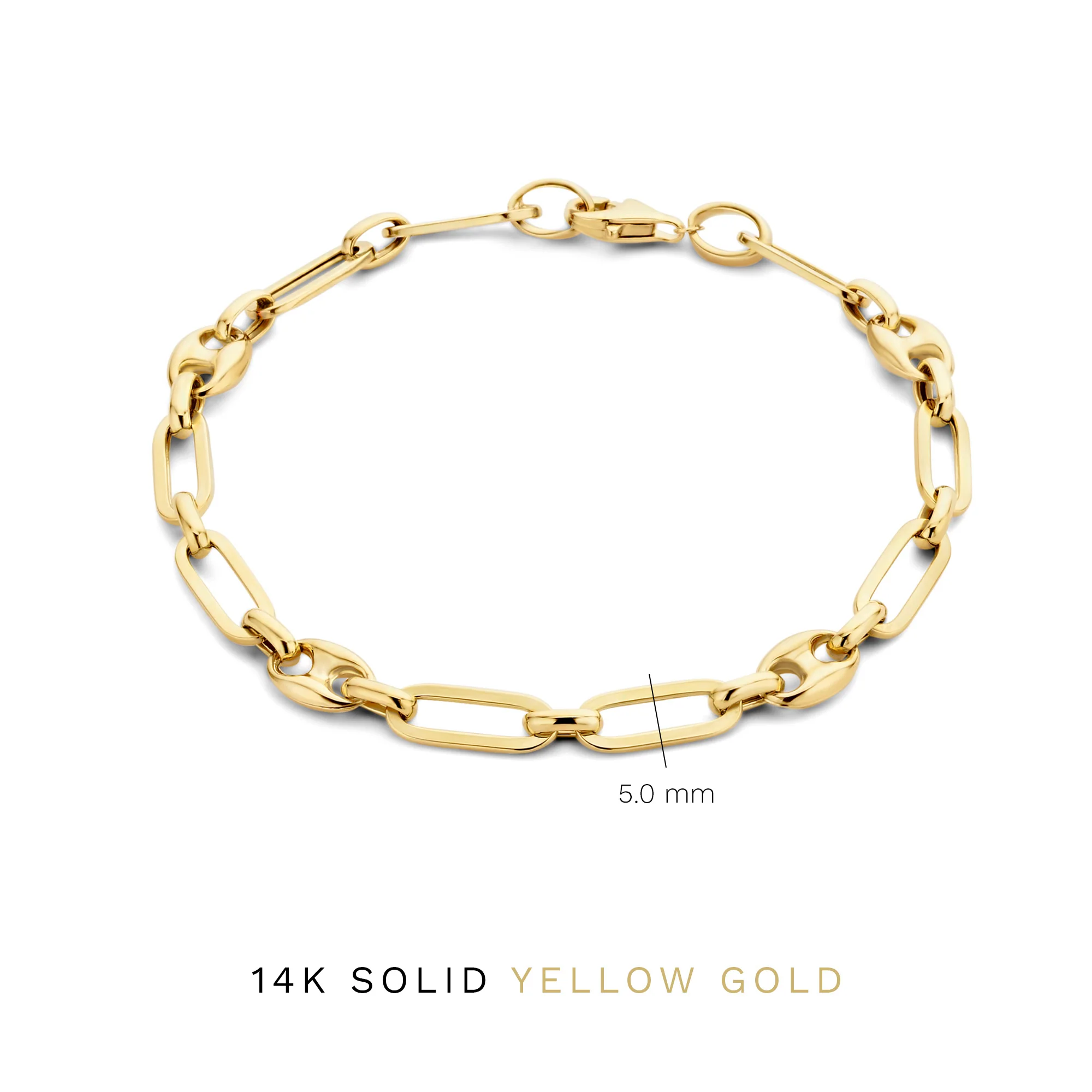 Isabel Bernard Aidee Demie 14 Carat Golden Chain bracelet IB320095 - Image 4