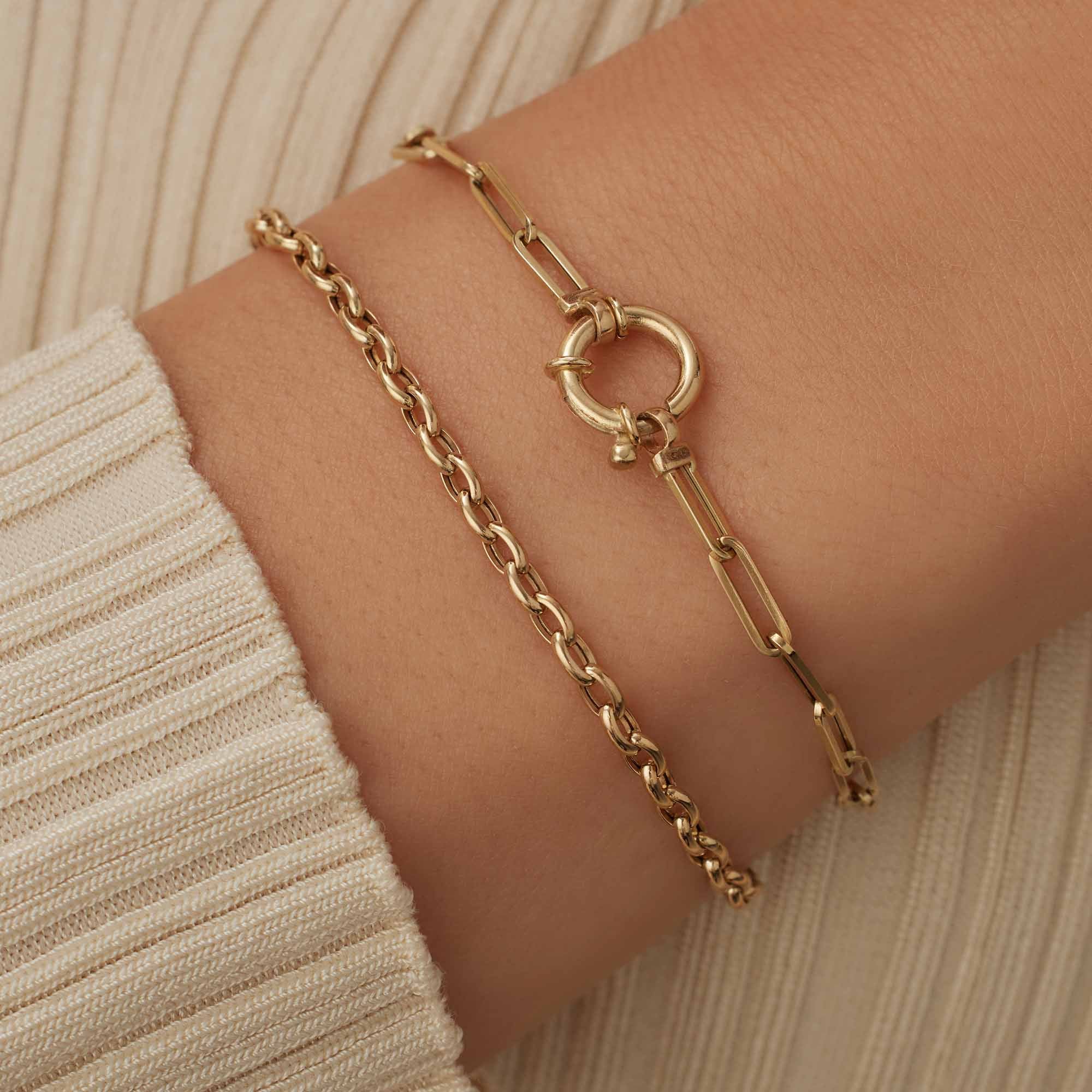 Isabel Bernard Aidee Odile 14 Carat Golden Chain bracelet IB320128 - Image 2