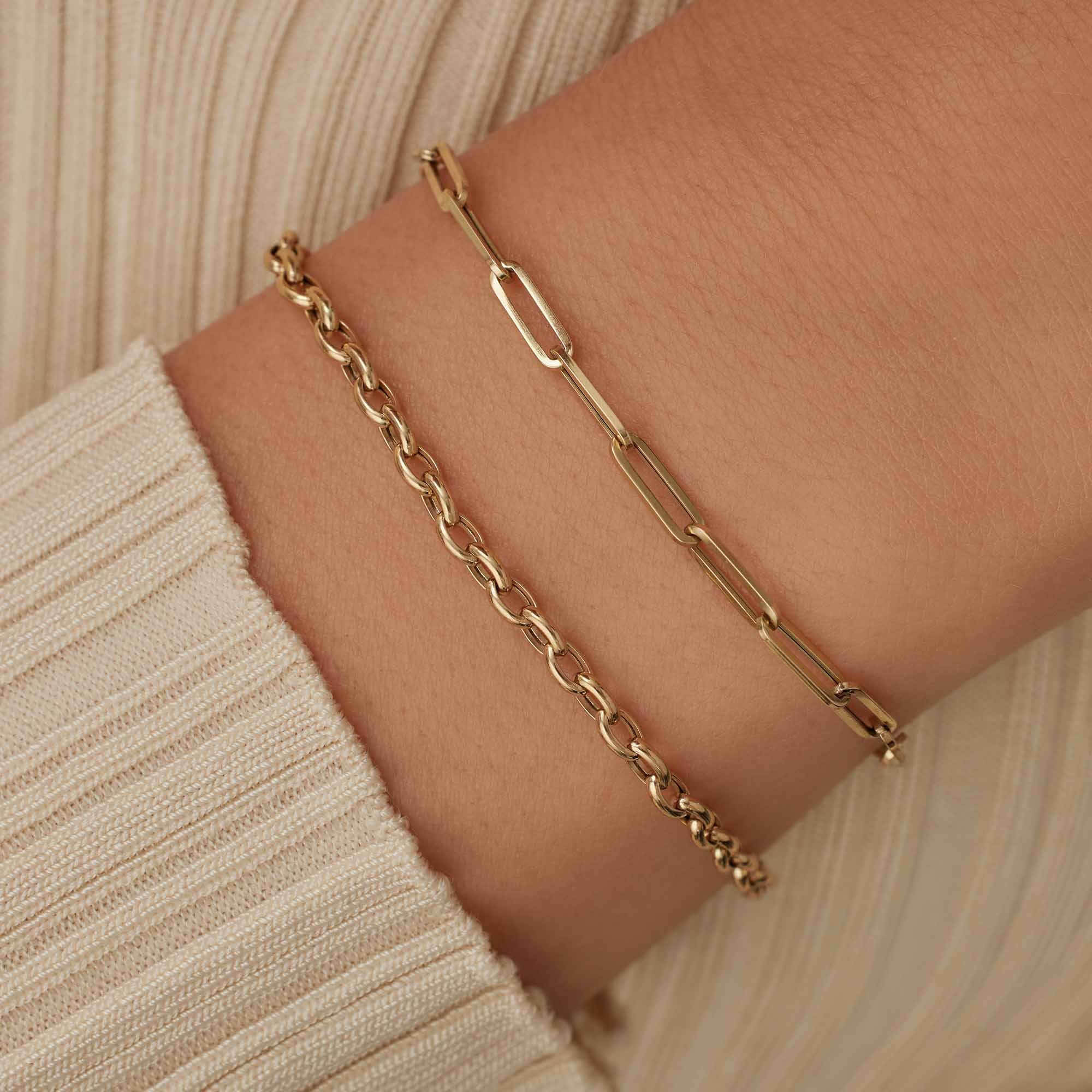 Isabel Bernard Aidee Odile 14 Carat Golden Chain bracelet IB320128 - Image 3