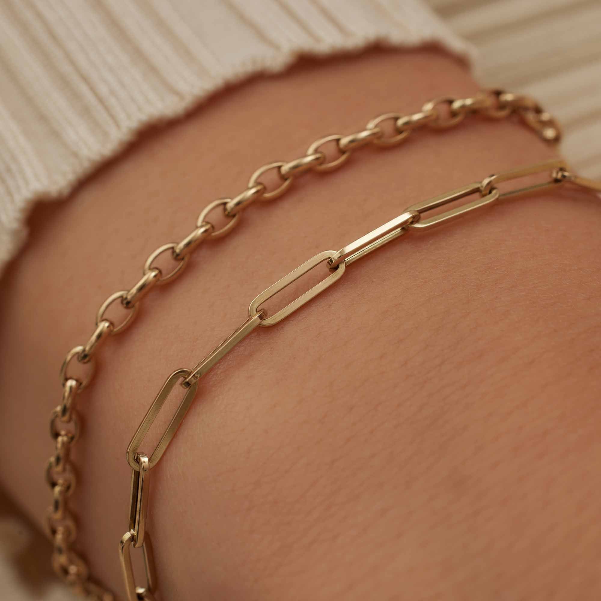 Isabel Bernard Aidee Odile 14 Carat Golden Chain bracelet IB320128 - Image 4