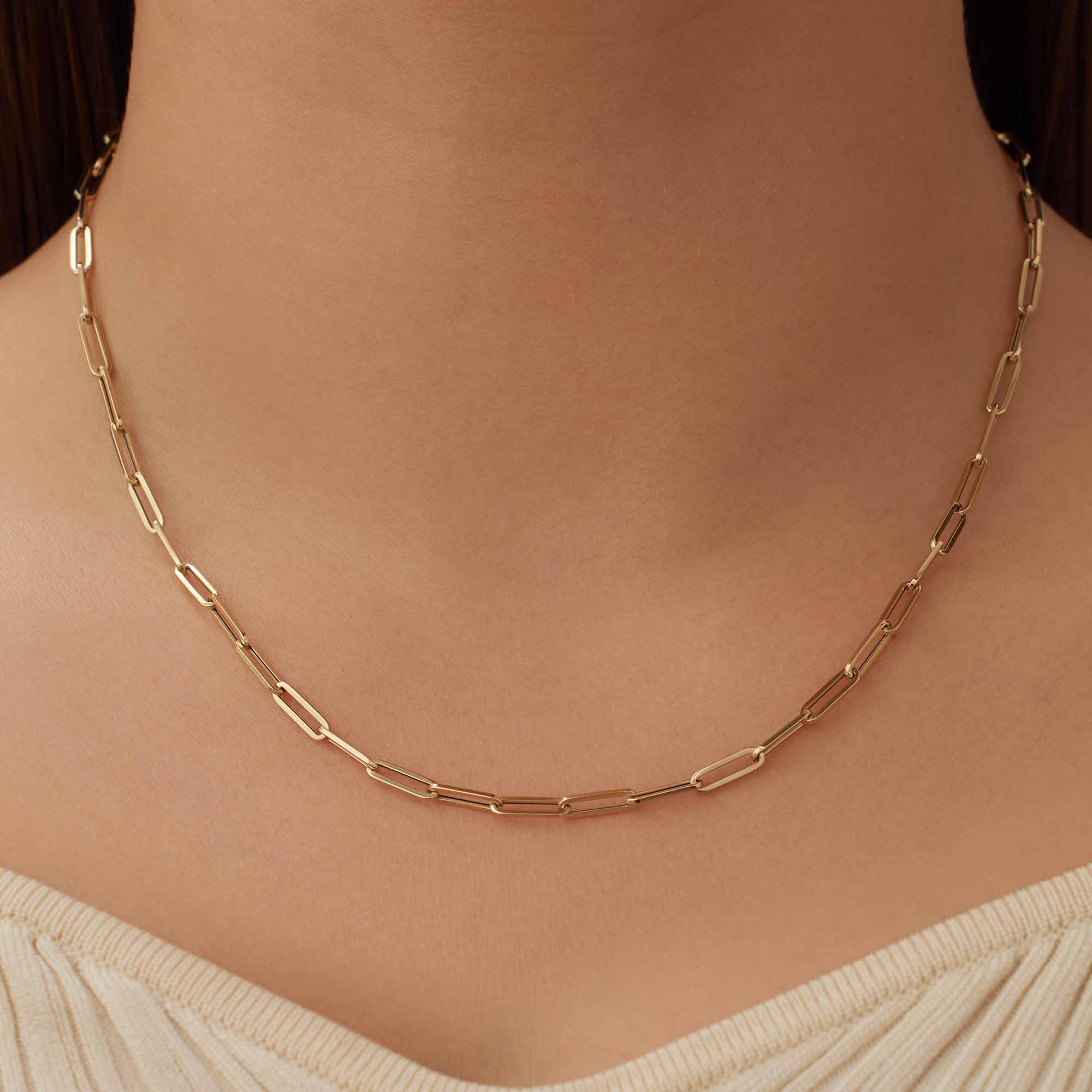 Isabel Bernard Aidee Odile 14 Carat Golden Schakel Necklace IB340160 - Image 3