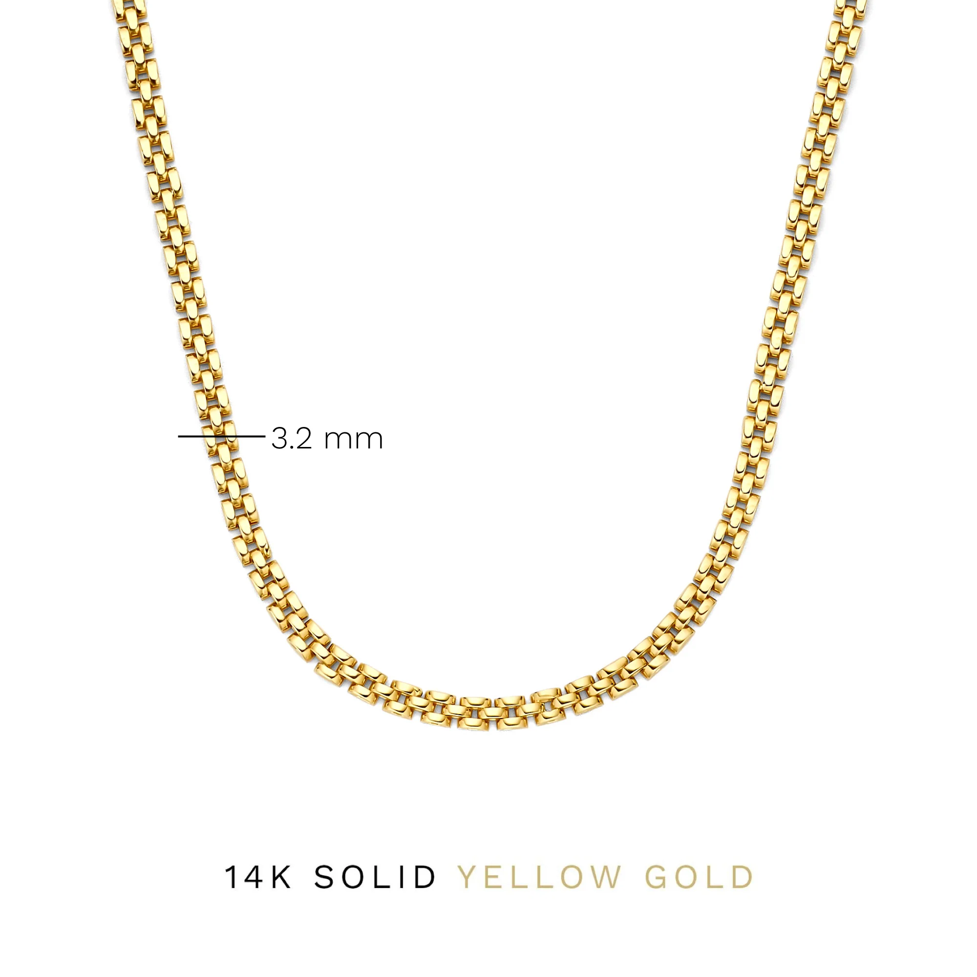 Isabel Bernard Aidee Rosine 14 Carat Golden Schakel Necklace IB340164 - Image 8