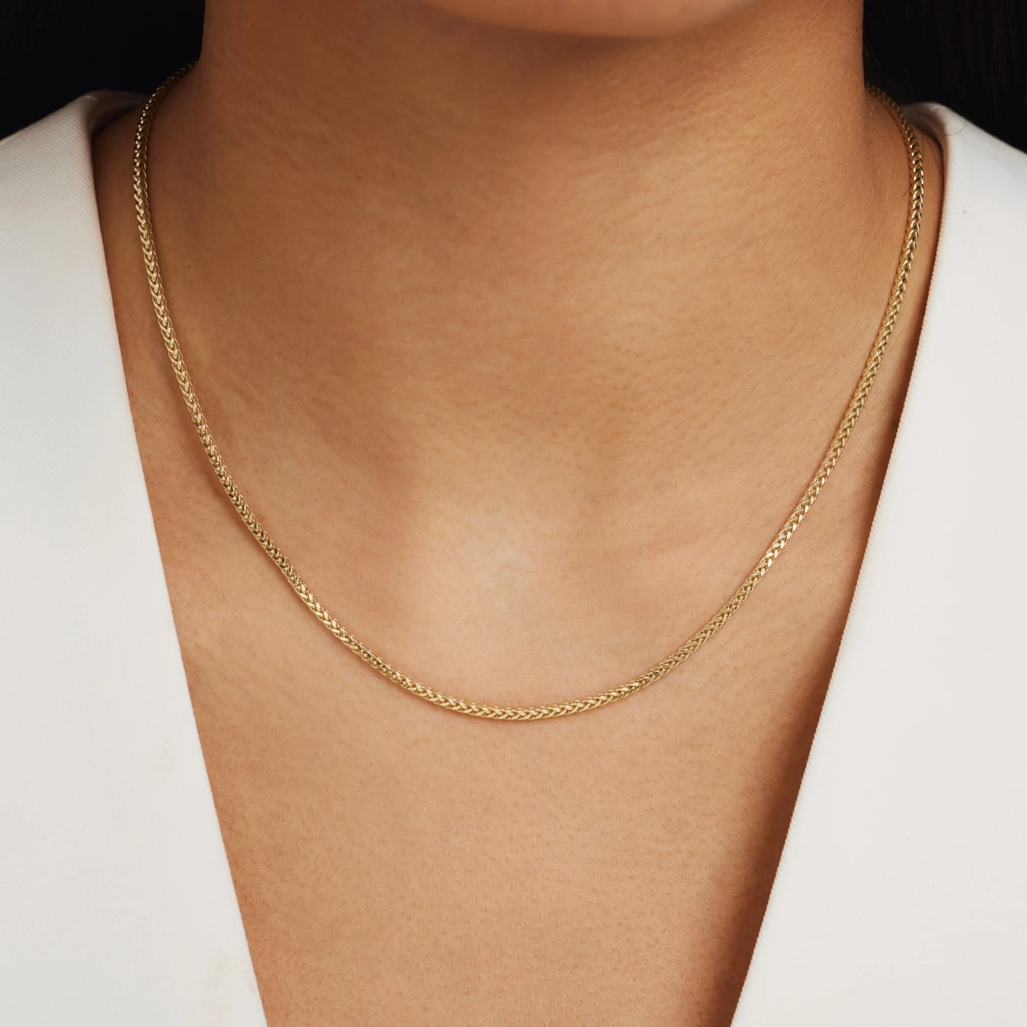 Isabel Bernard Aidee Sharla 14 Carat Golden Schakel Necklace IB340148 - Image 3