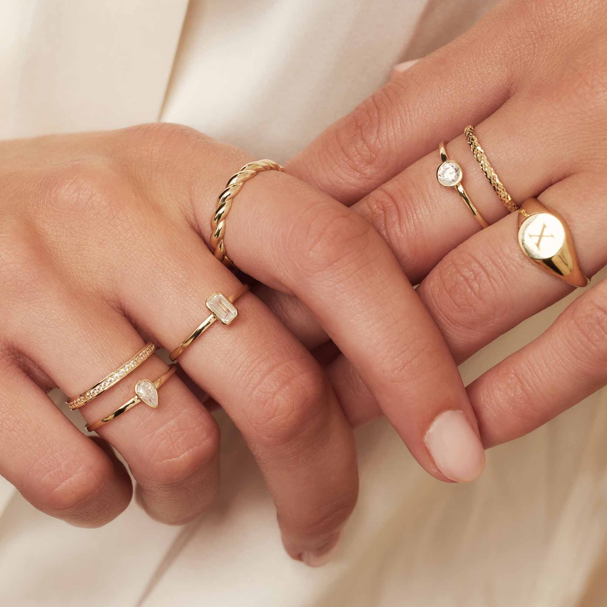 Isabel Bernard Baguette Genevieve 14 Karaat Gouden Ring IB330087-48 - Image 3