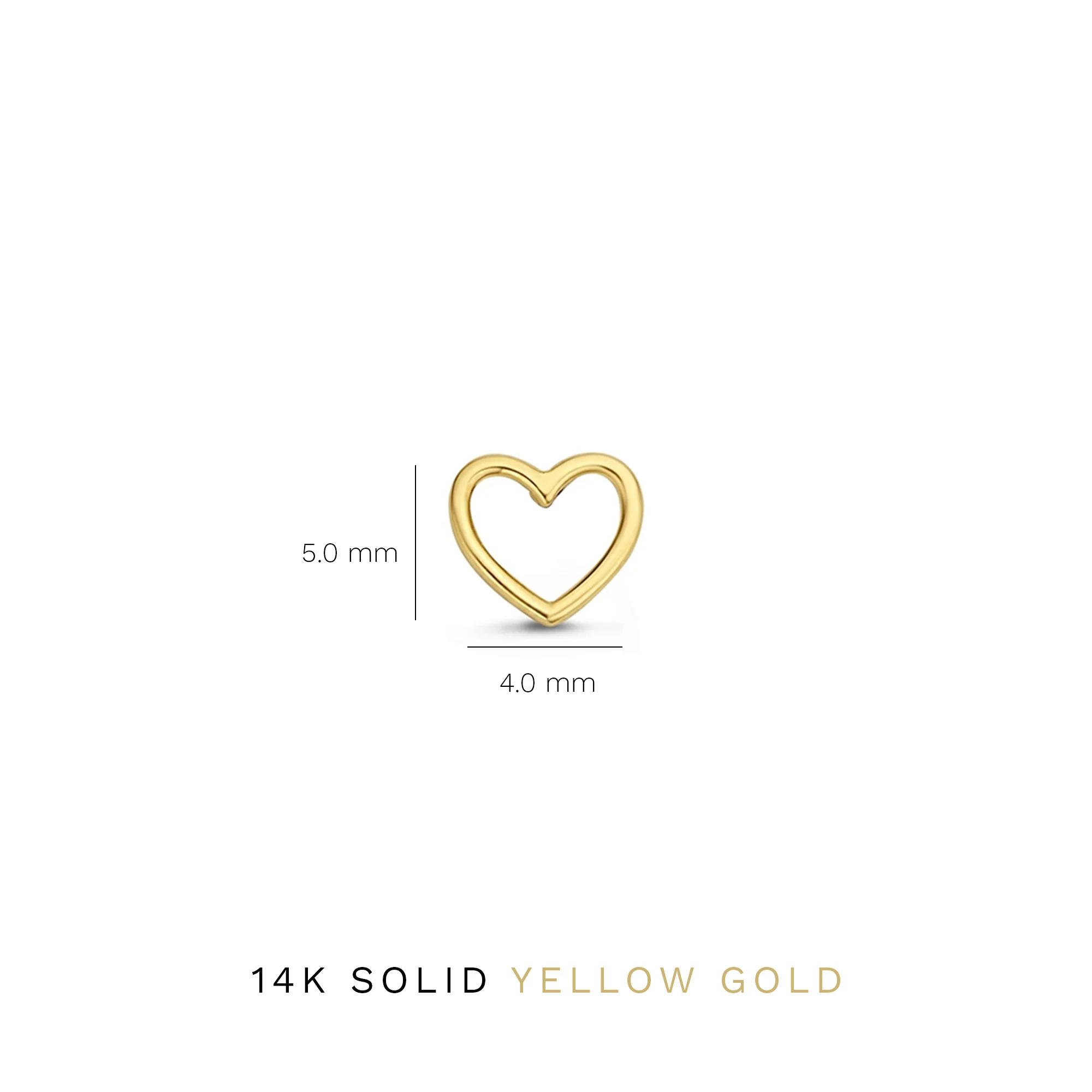 Isabel Bernard Belleville Amore 14 Carat Golden Ear Studs IB360232 - Image 3