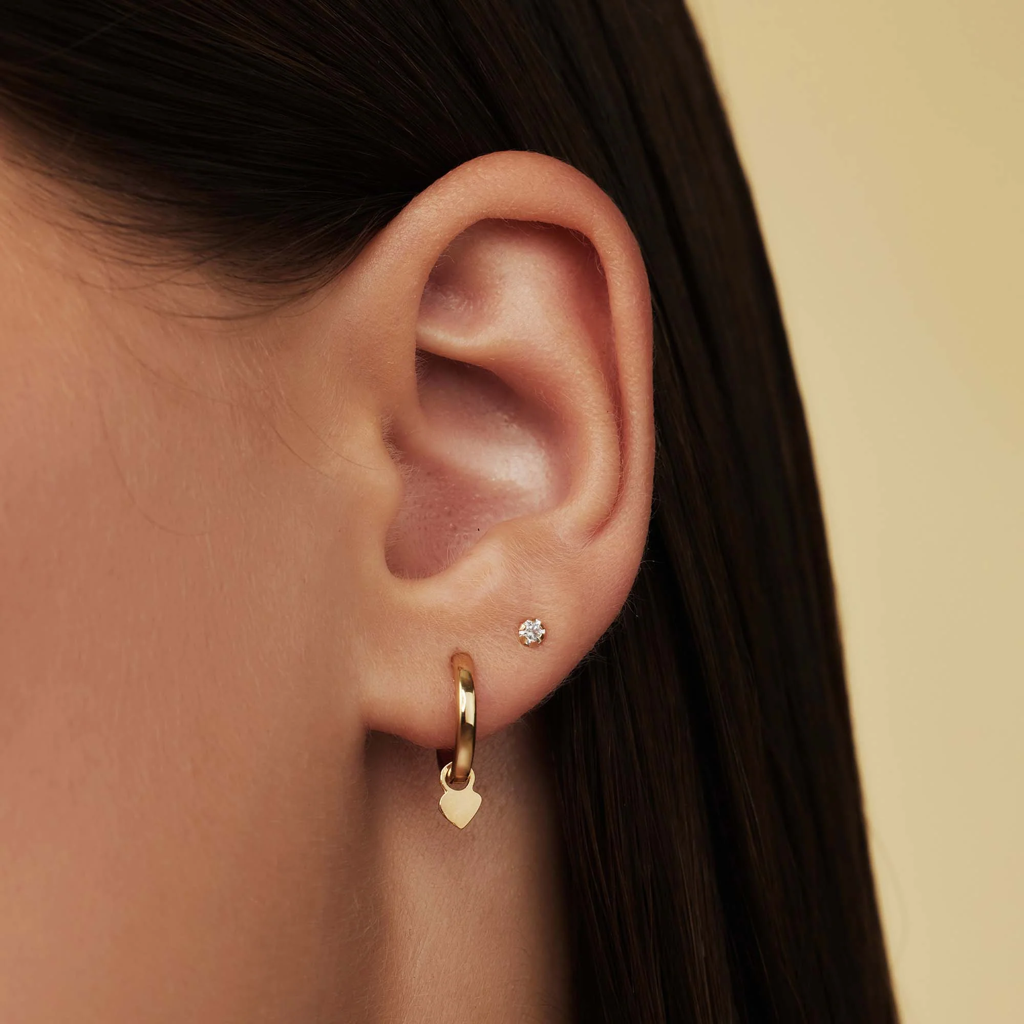 Isabel Bernard Belleville Amore 14 Carat Golden Hoop Earrings IB360155 - Image 2