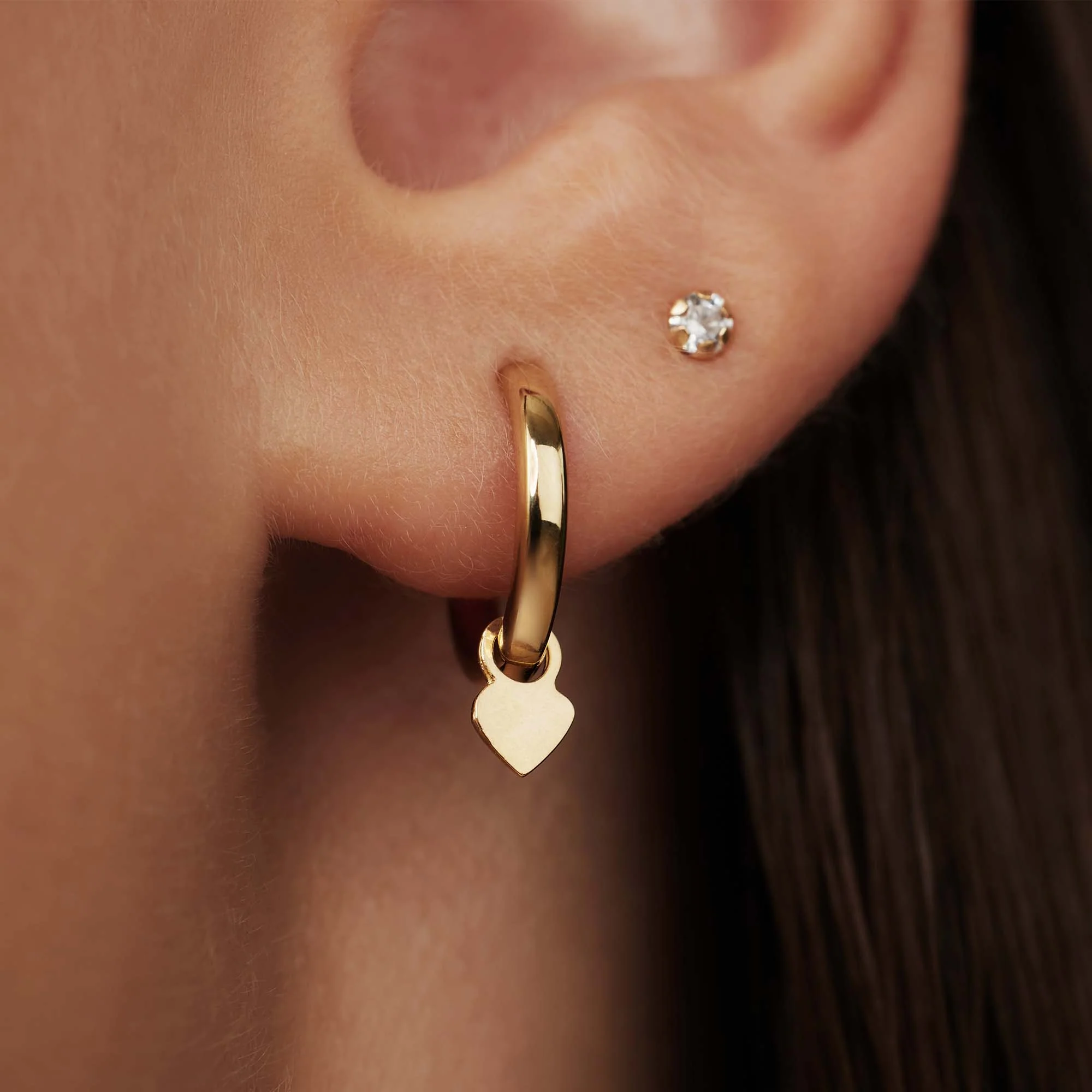 Isabel Bernard Belleville Amore 14 Carat Golden Hoop Earrings IB360155 - Image 4