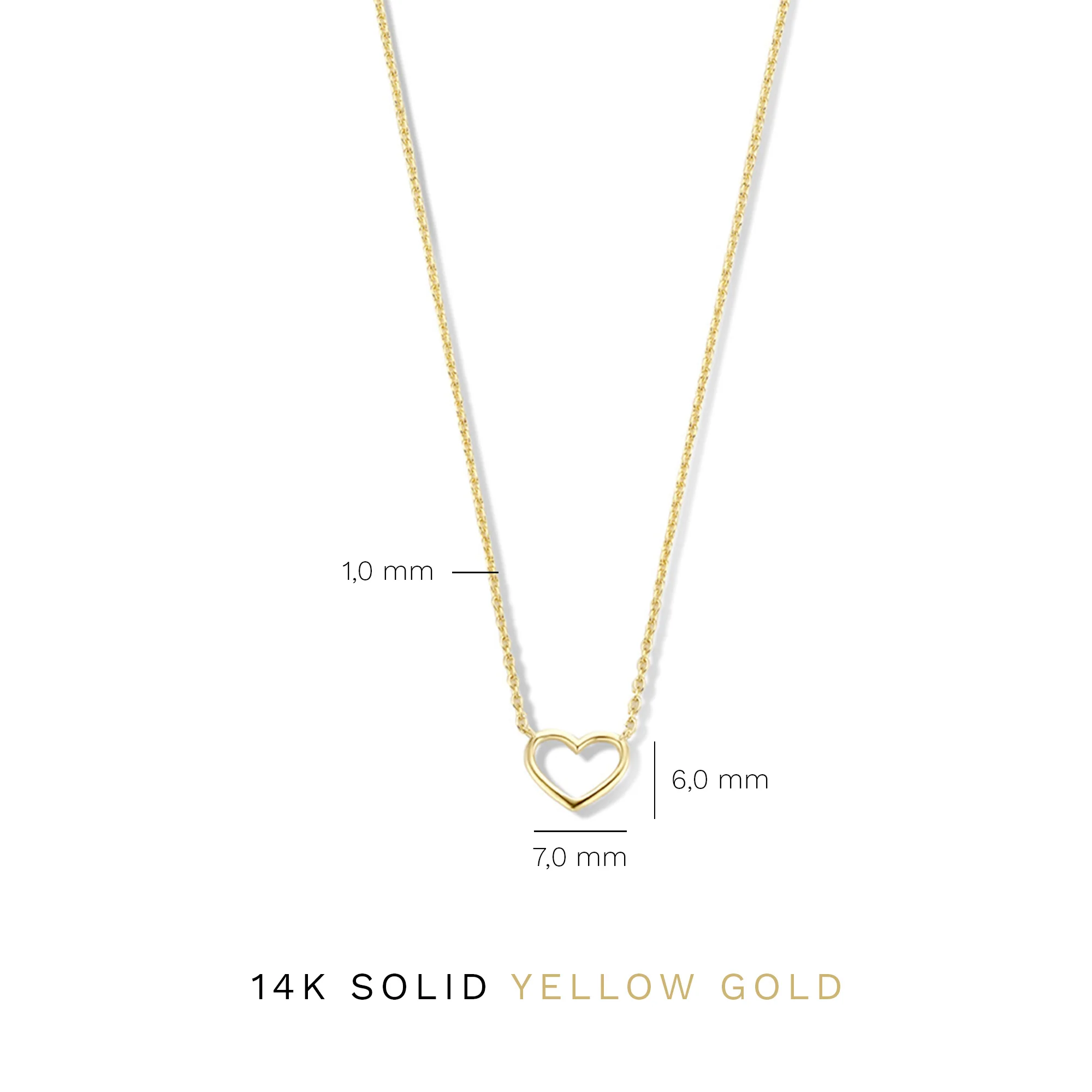 Isabel Bernard Belleville Amore 14 Carat Golden Necklace IB340138 (Length: 40.00-44.00 cm) - Image 8