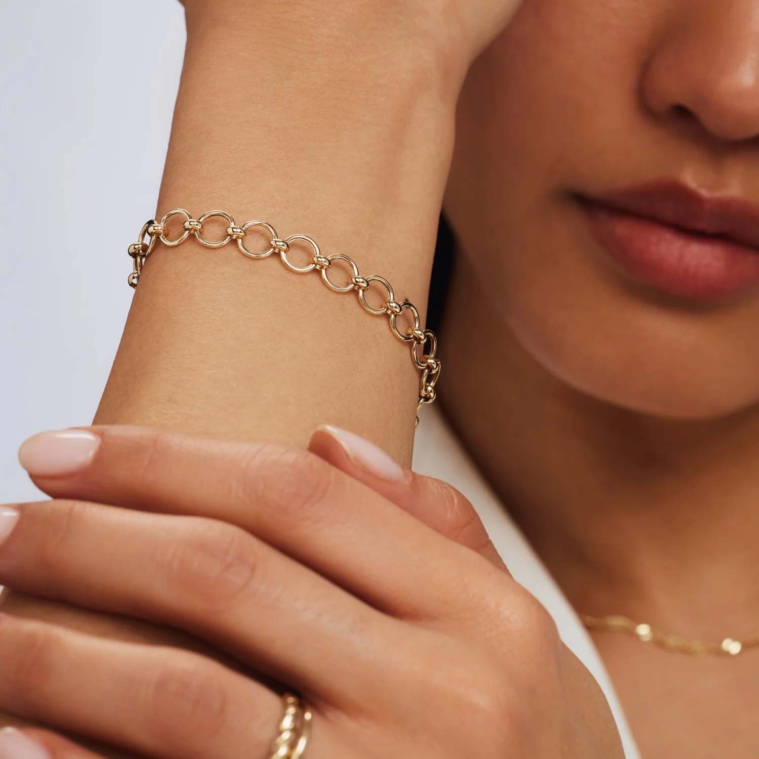 Isabel Bernard Belleville Axelle 14 Carat Golden Chain bracelet IB320136 - Image 4