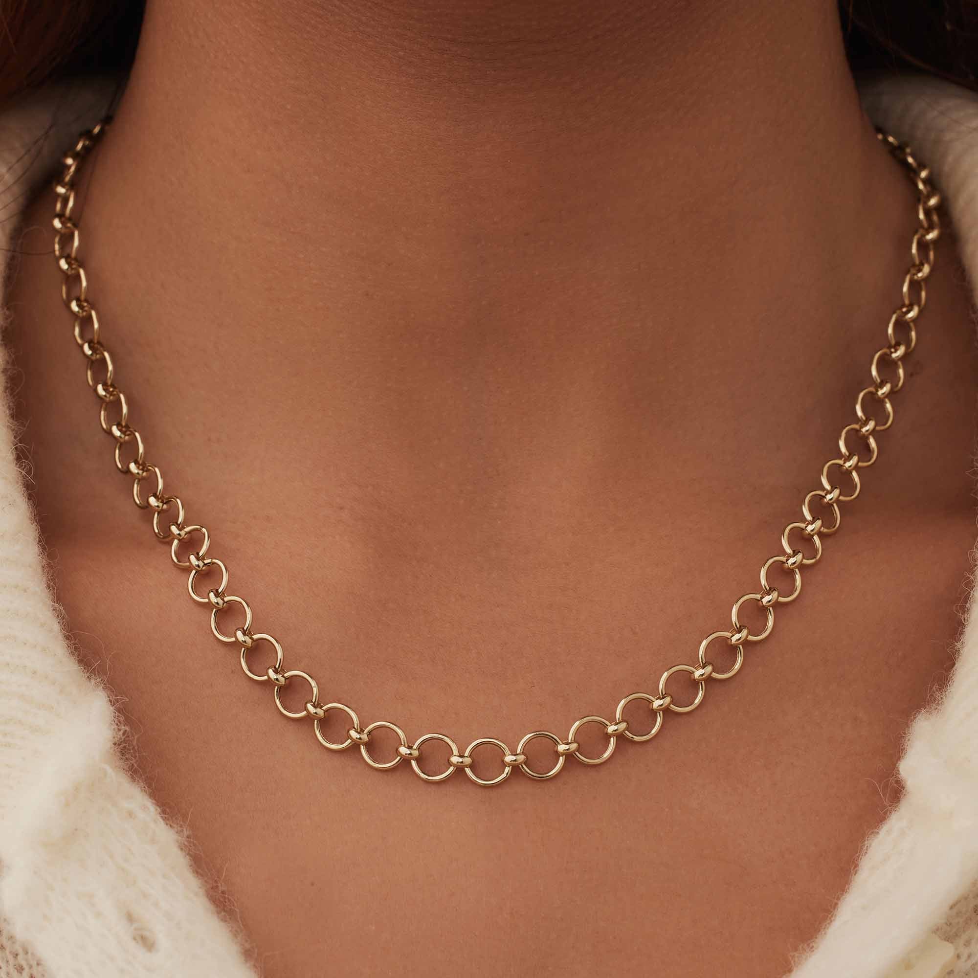 Isabel Bernard Belleville Axelle 14 Carat Golden Schakel Necklace IB340163 - Image 2