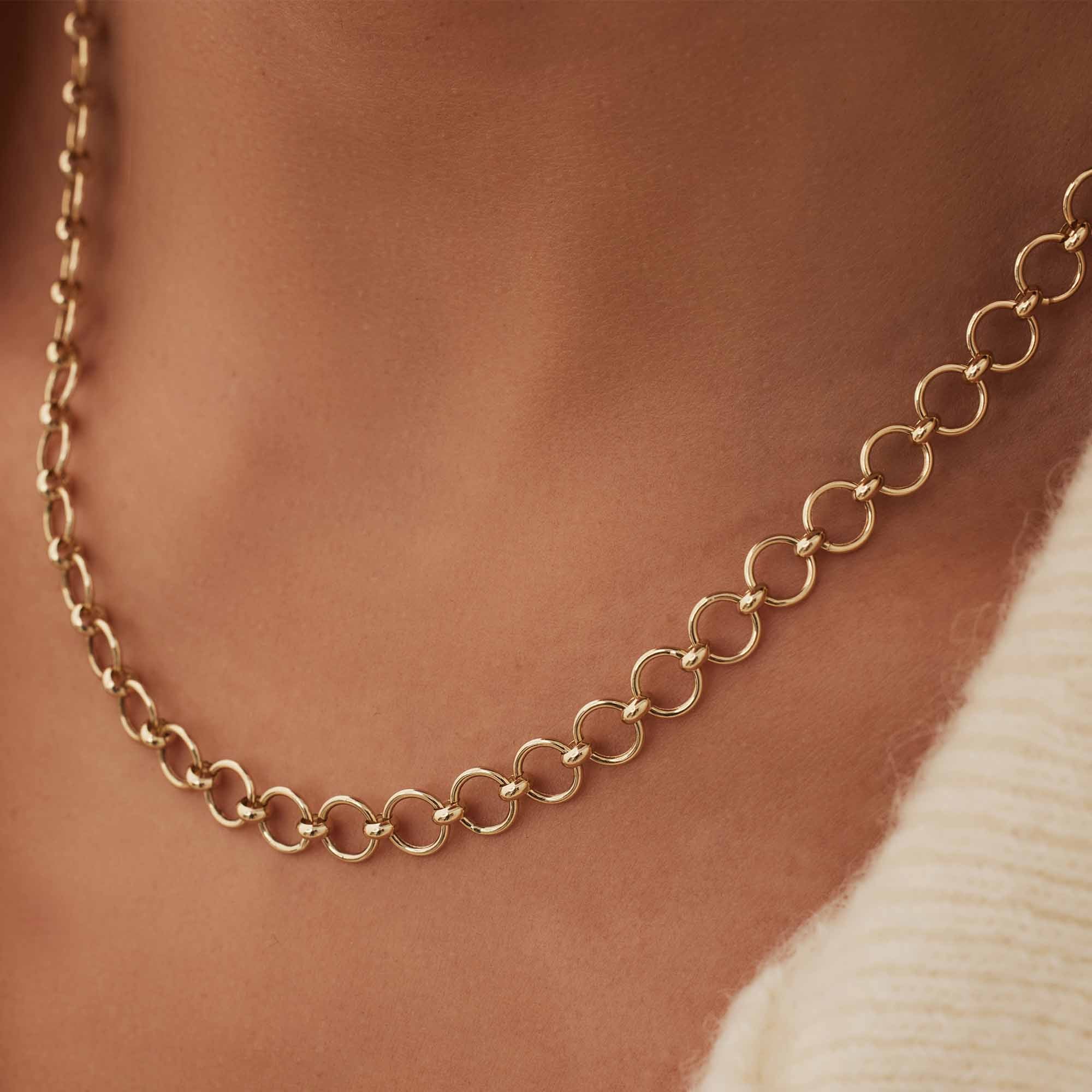 Isabel Bernard Belleville Axelle 14 Carat Golden Schakel Necklace IB340163 - Image 3