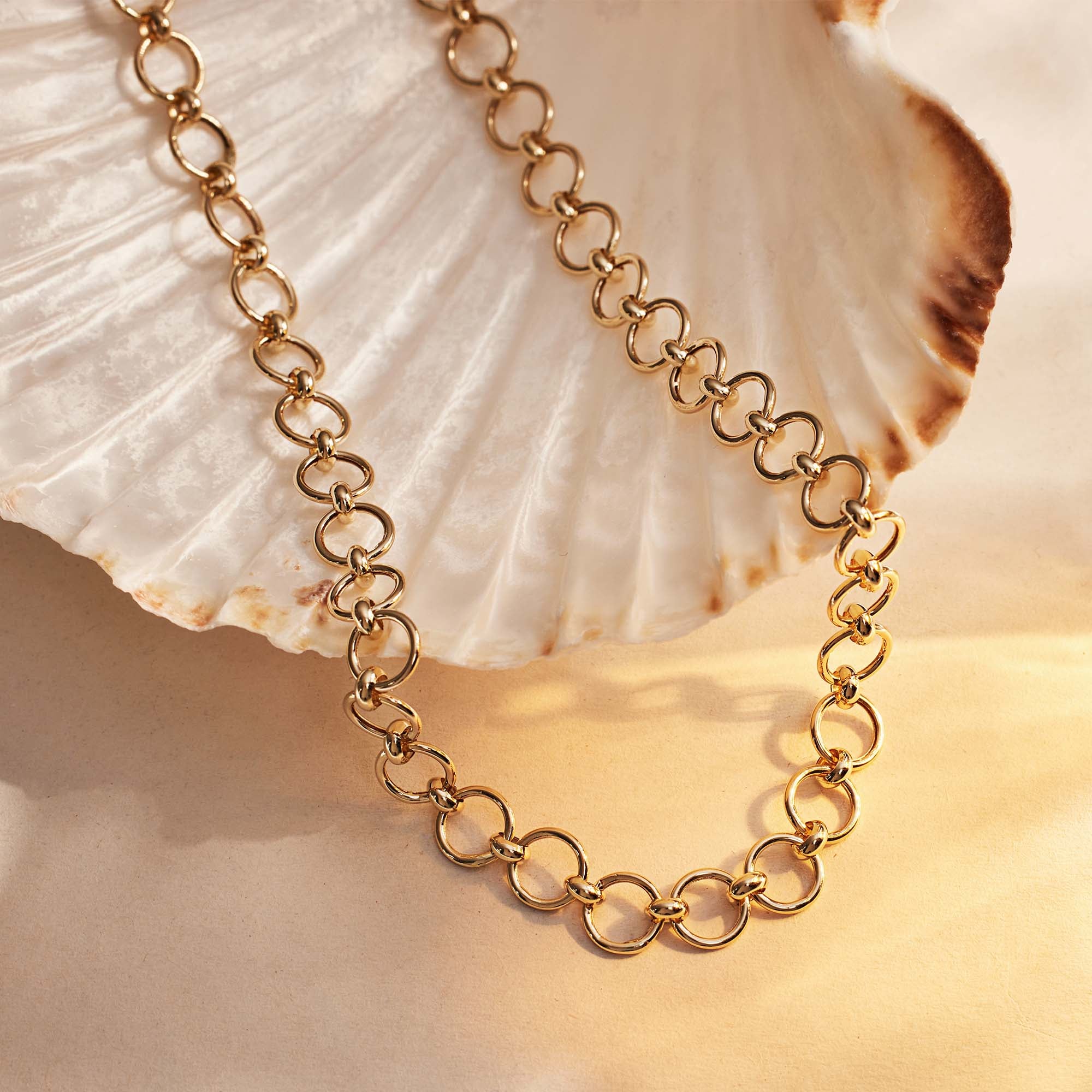 Isabel Bernard Belleville Axelle 14 Carat Golden Schakel Necklace IB340163 - Image 5