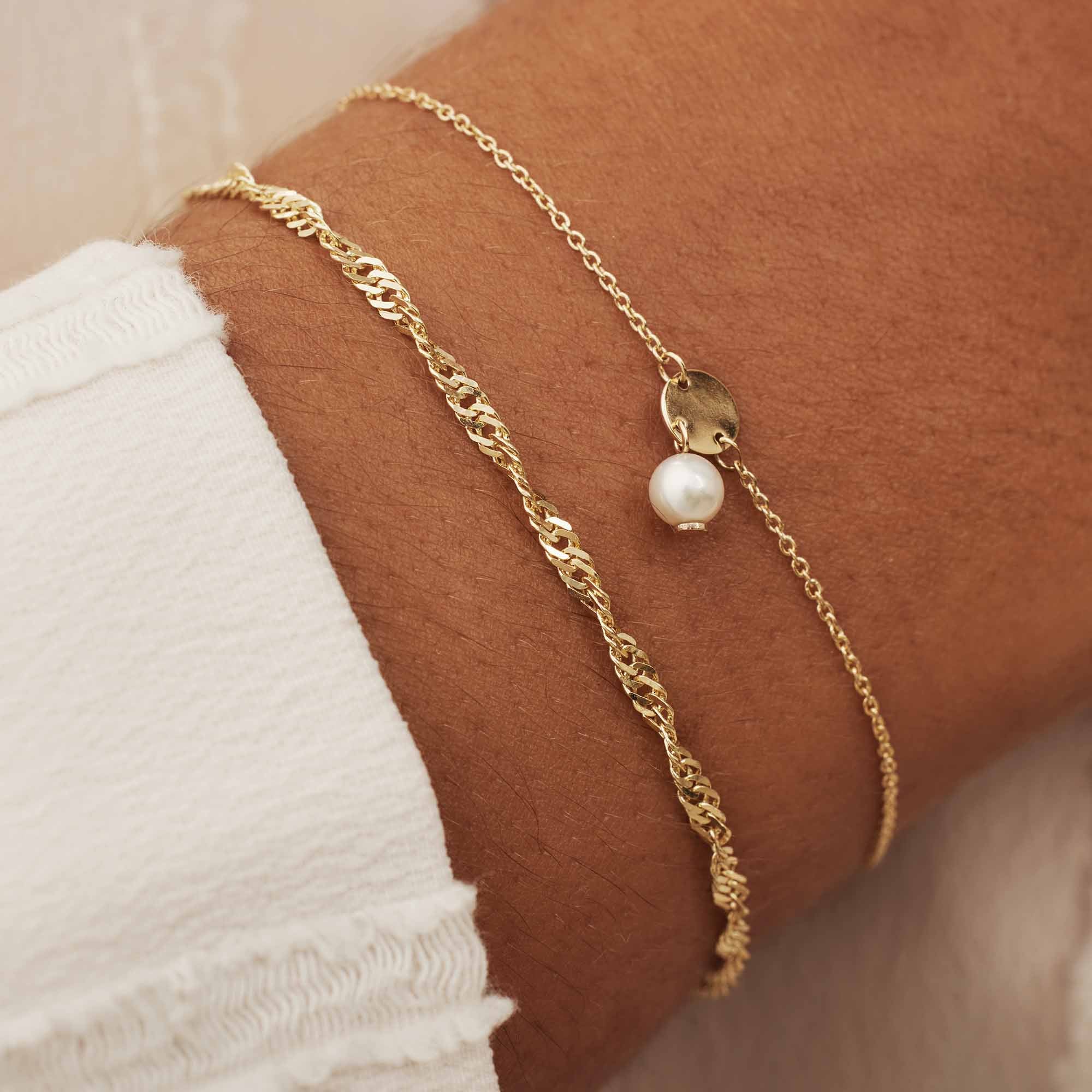 Isabel Bernard Belleville Luna 14 Carat Golden Bracelet IB320020 (Length: 16.00-18.00 cm) - Image 3
