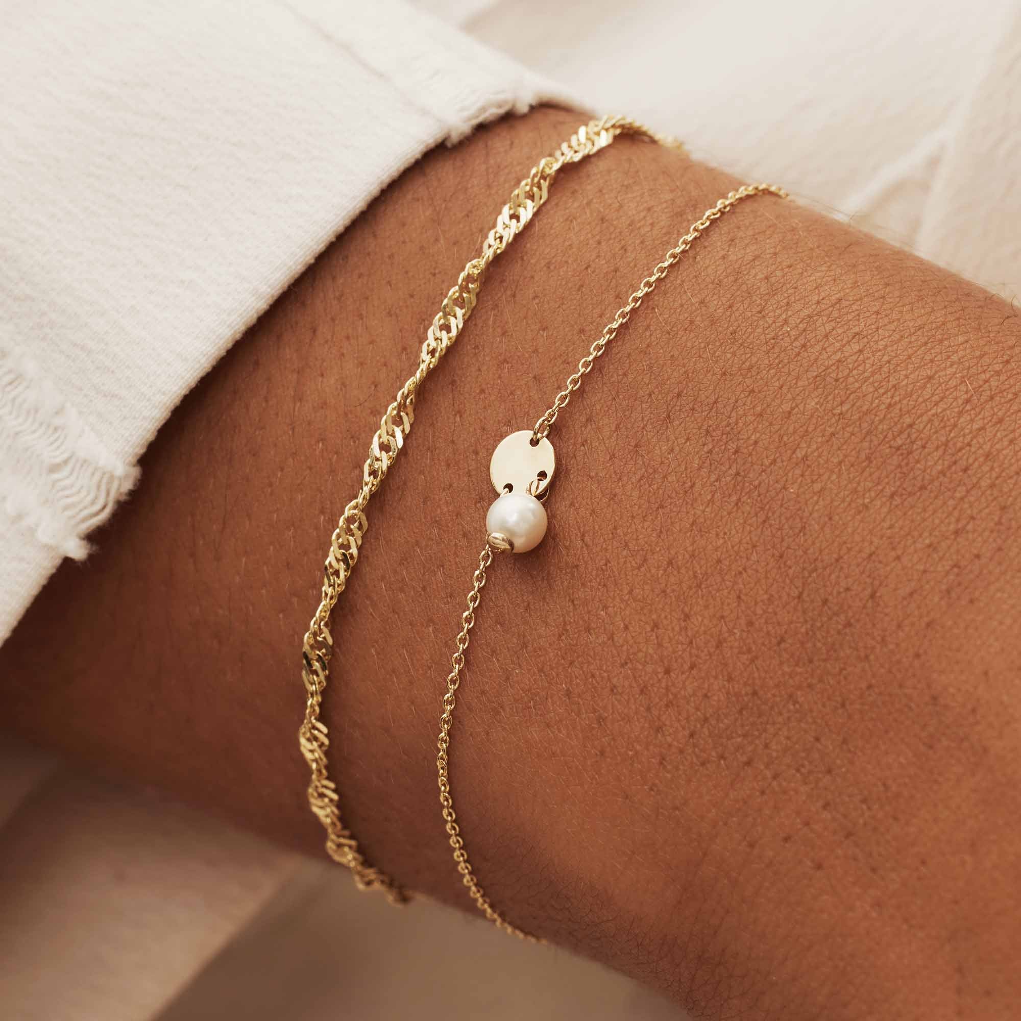 Isabel Bernard Belleville Luna 14 Carat Golden Bracelet IB320020 (Length: 16.00-18.00 cm) - Image 4